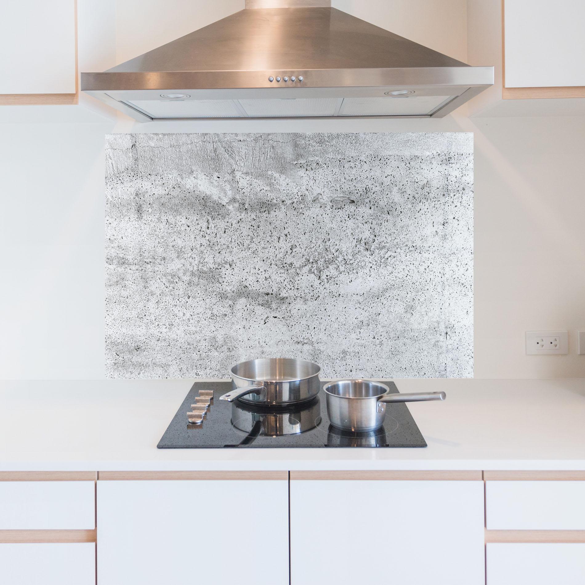 Küchenrückwand Glas Cement Texture mockup 5