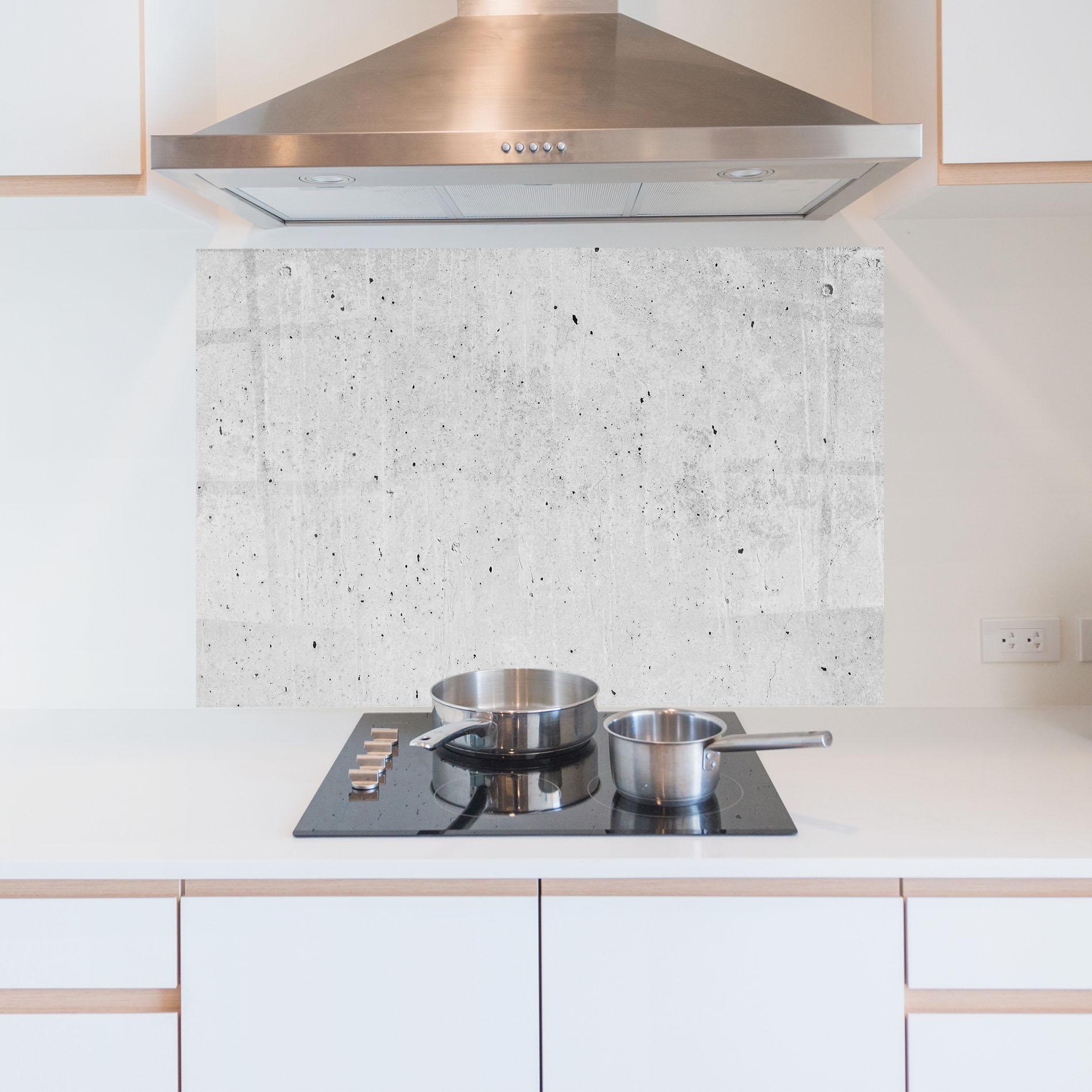 Küchenrückwand Glas Grunge Ciment mockup 5