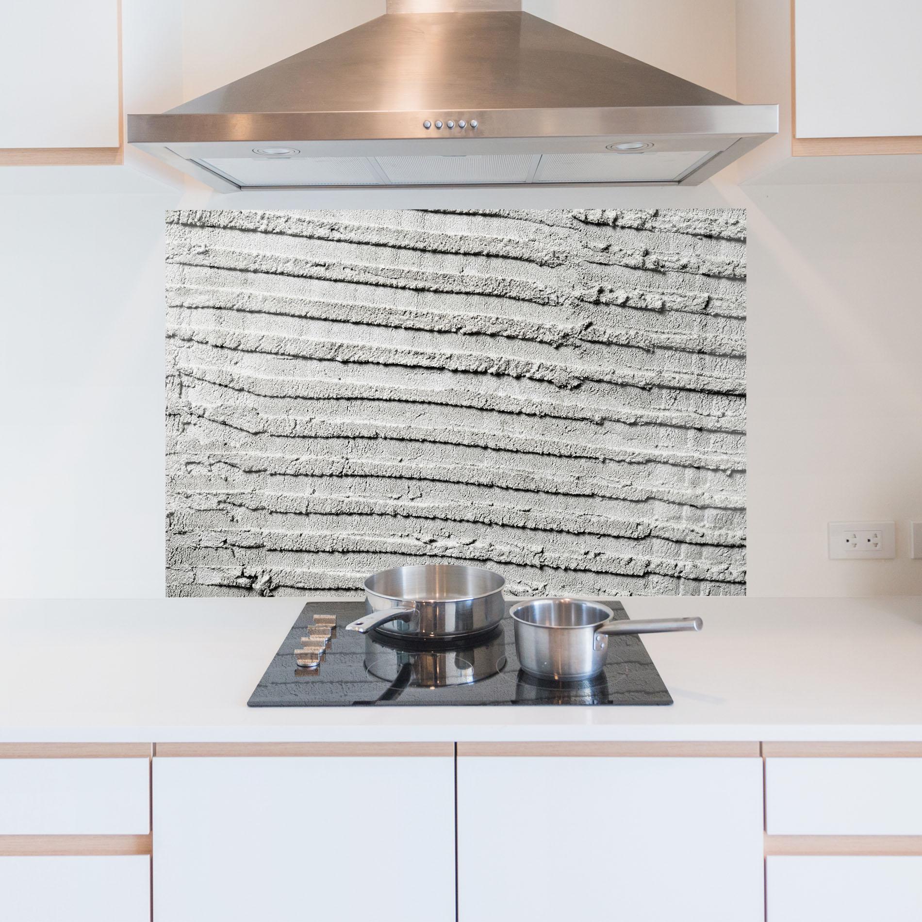 Küchenrückwand Glas Old Cement Pattern mockup 5
