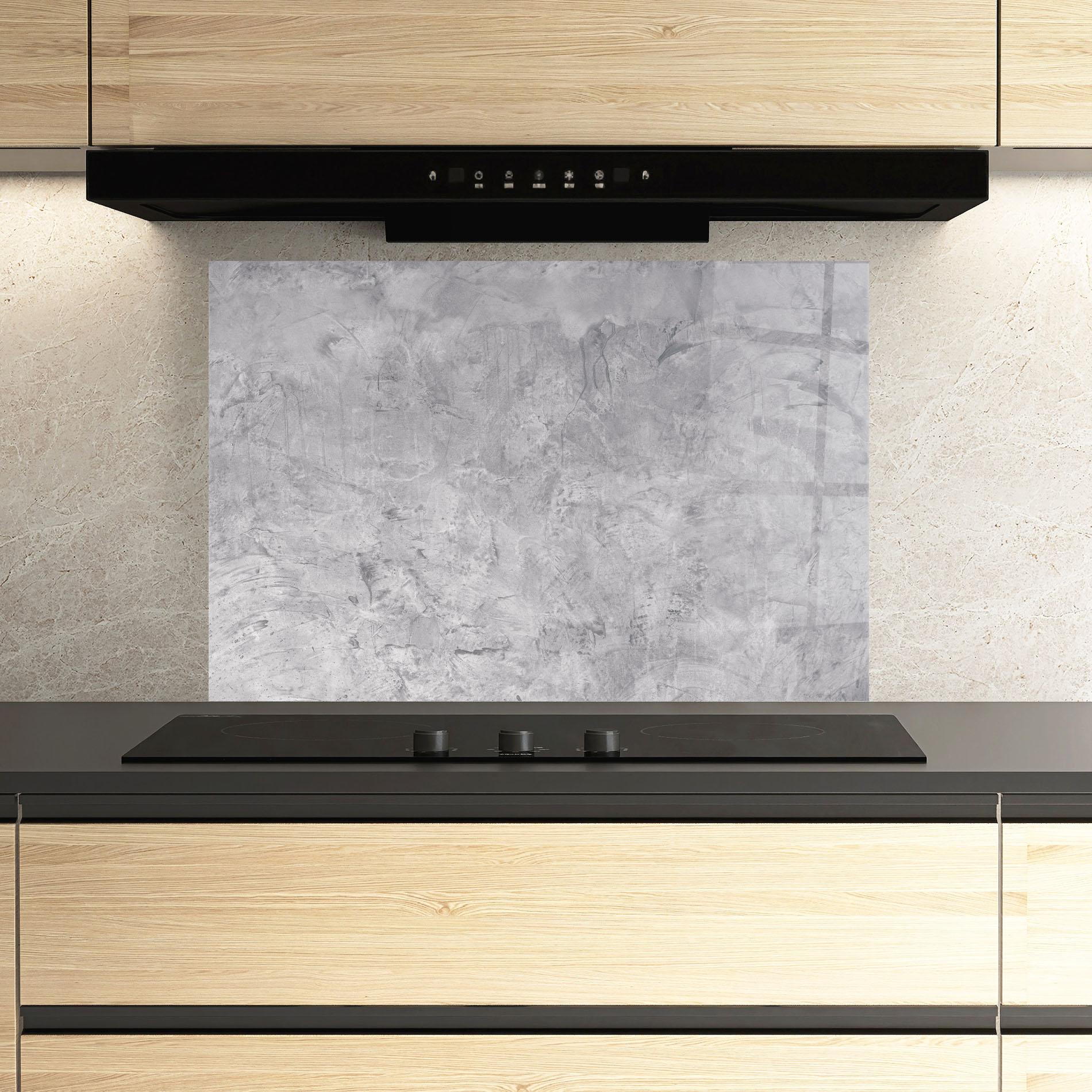 Küchenrückwand Glas Abstract Grey Wall mockup 3