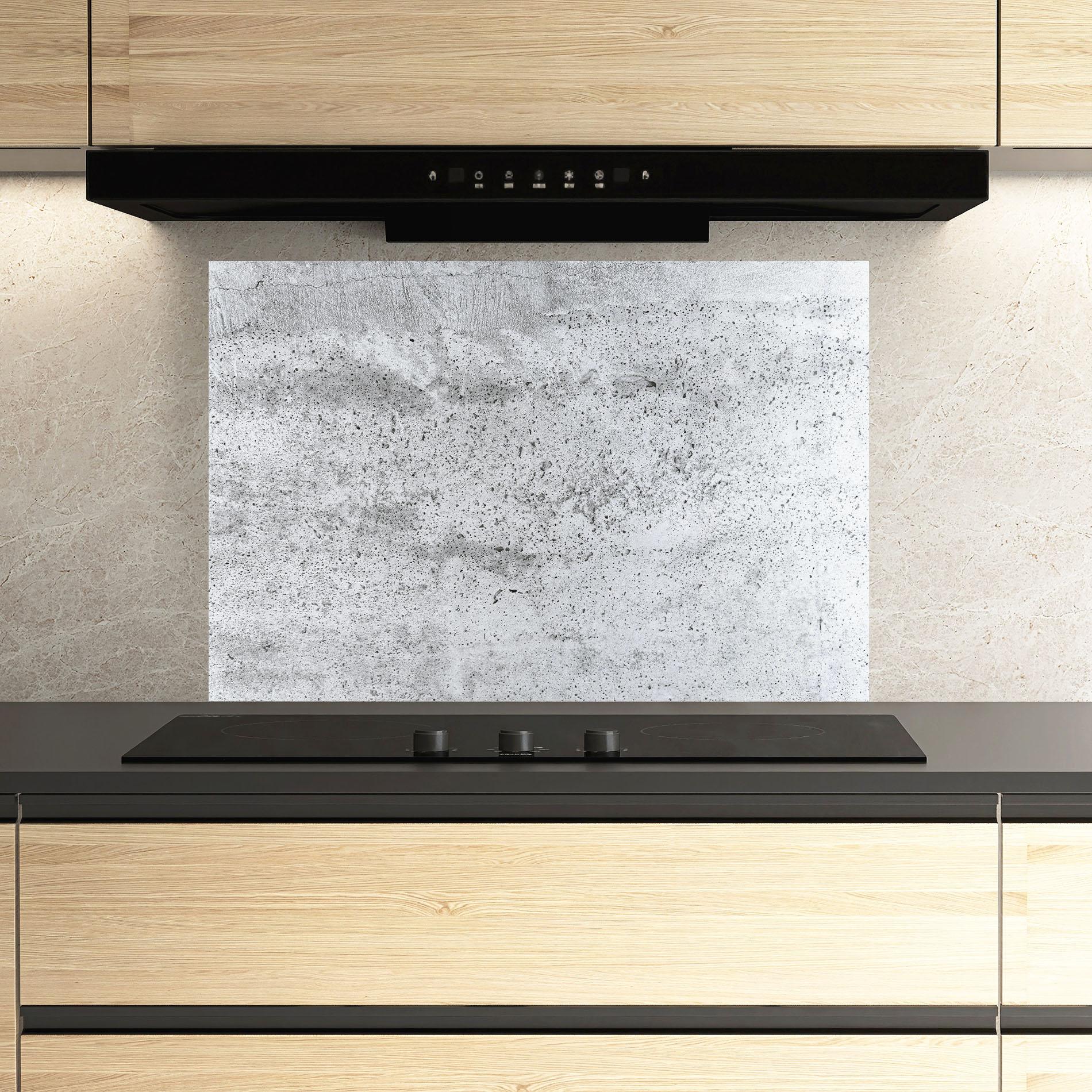 Küchenrückwand Glas Cement Texture mockup 3