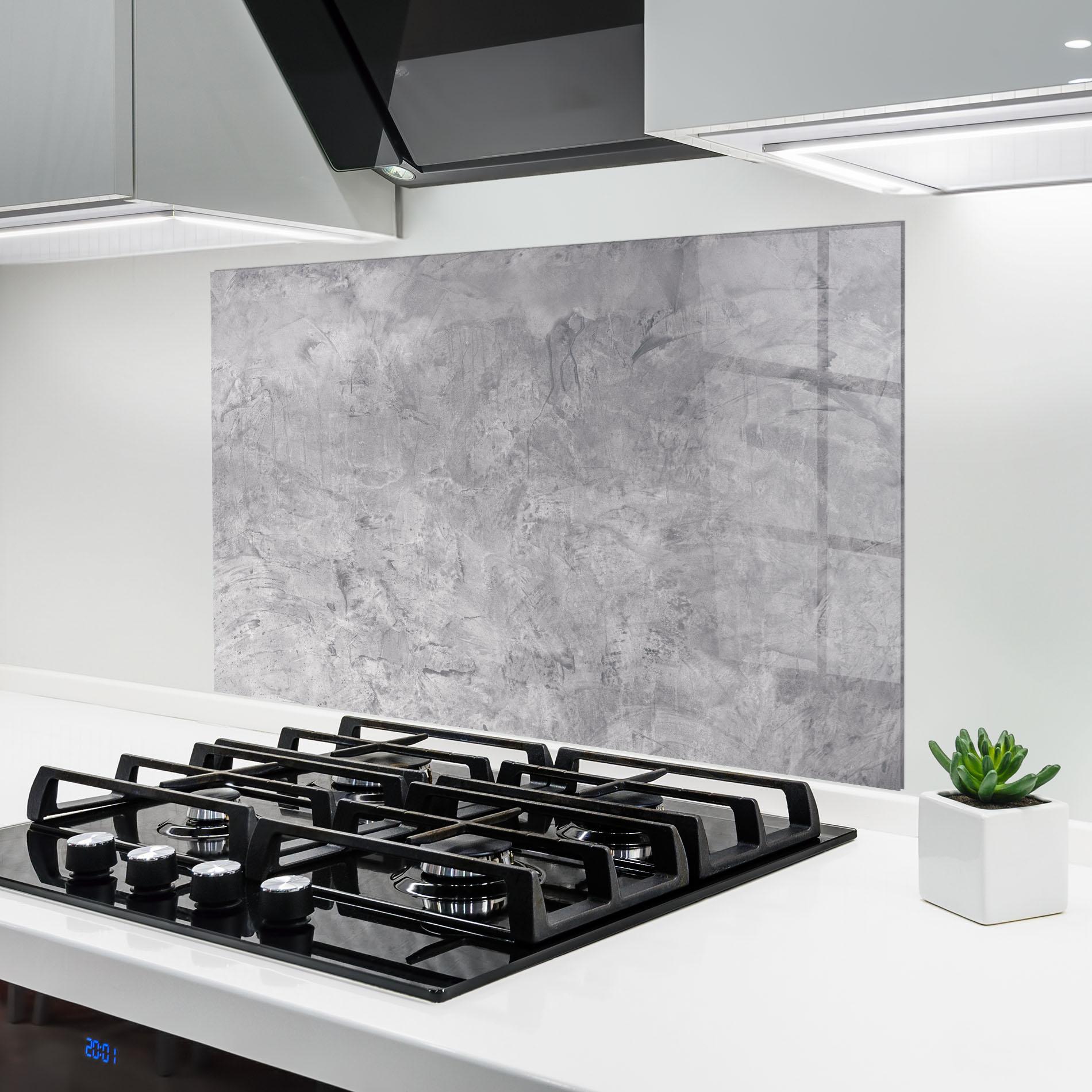 Küchenrückwand Glas Abstract Grey Wall mockup 6