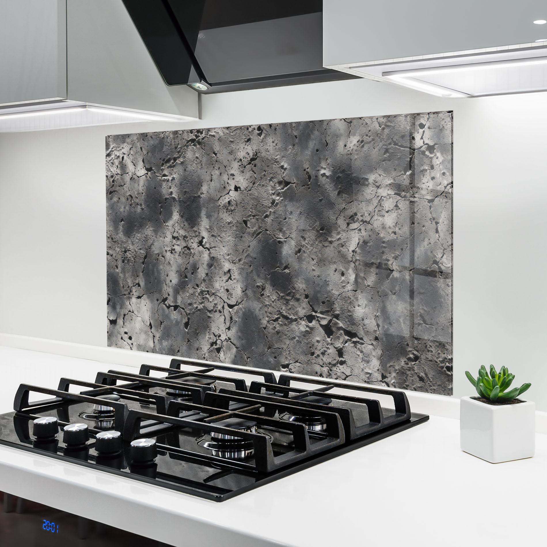 Küchenrückwand Glas Abstract Texture Concrete mockup 6