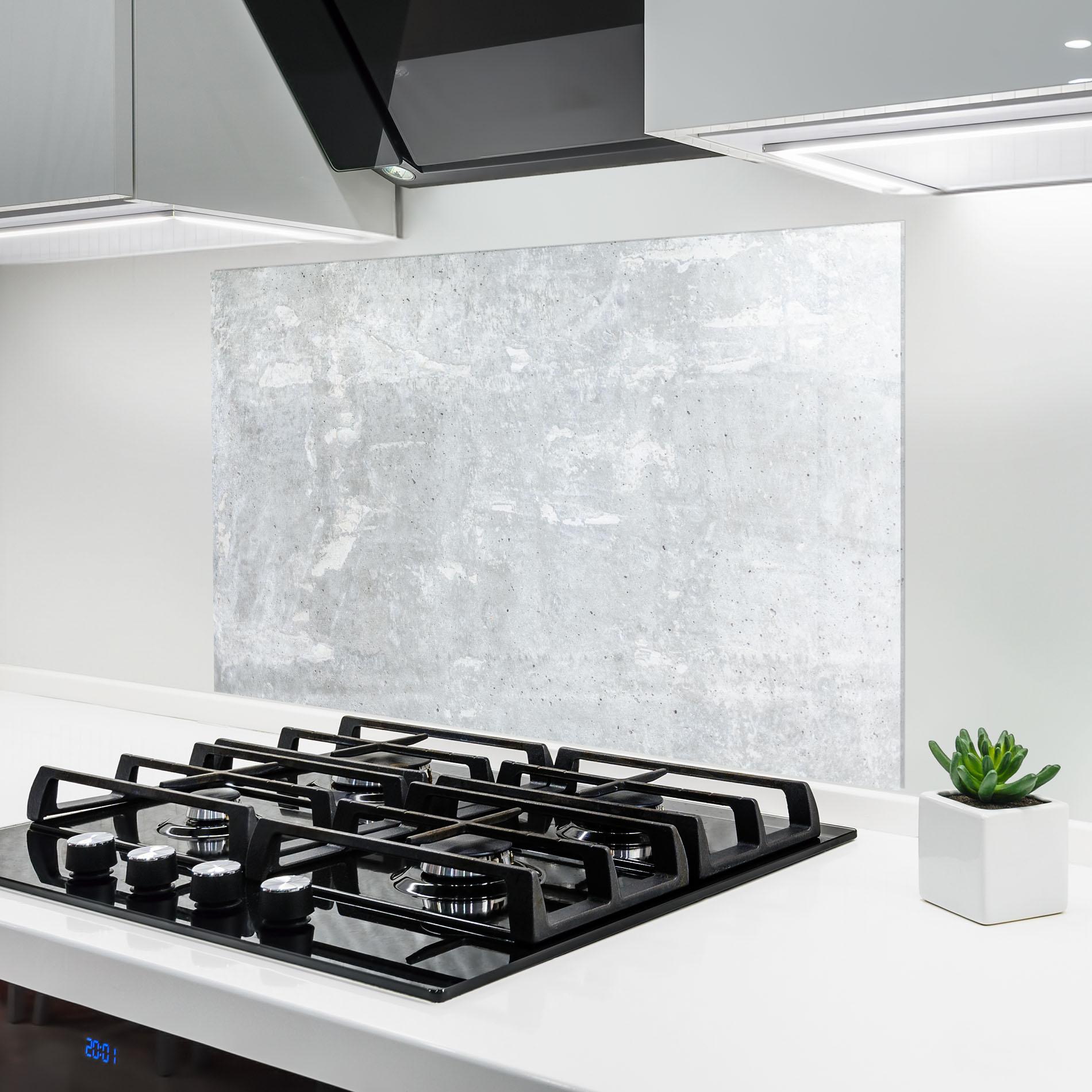 Küchenrückwand Glas Bright Ciment Texture mockup 6