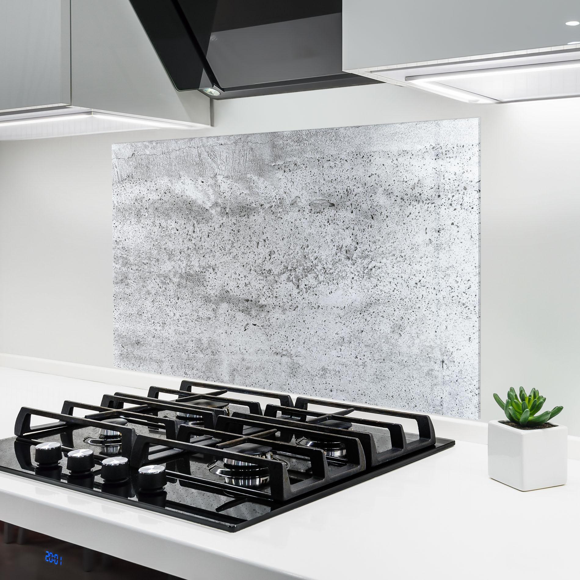 Küchenrückwand Glas Cement Texture mockup 6