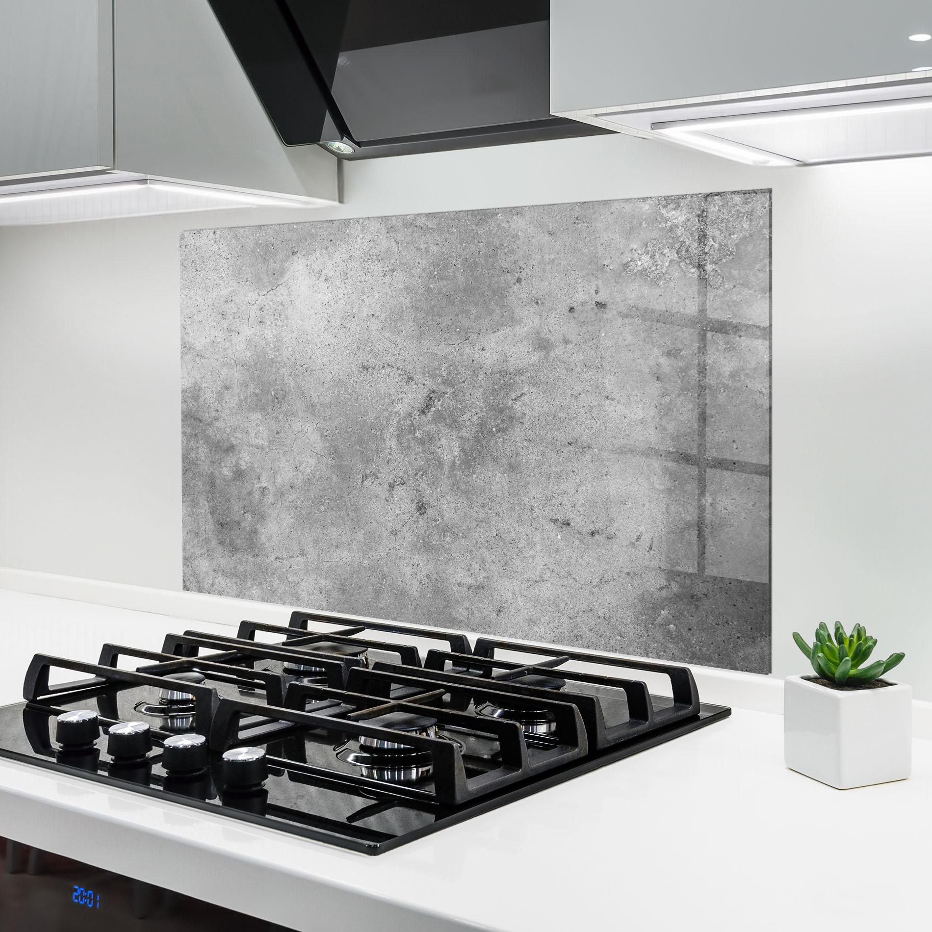 Küchenrückwand Glas Cement Wall Texture Background mockup 6