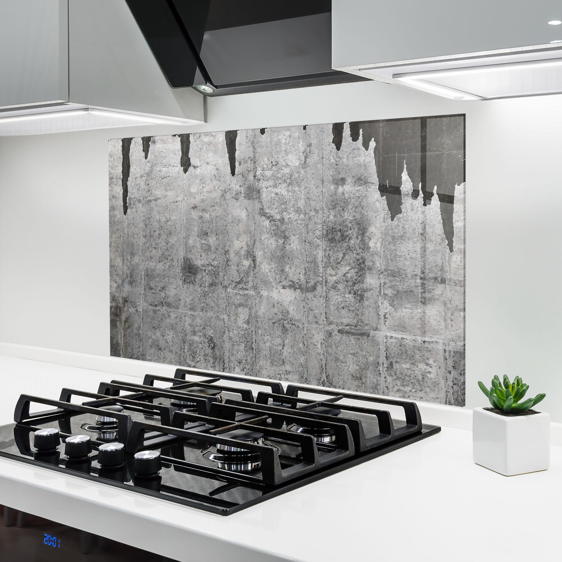 Küchenrückwand Glas Dirty Texture mockup 6