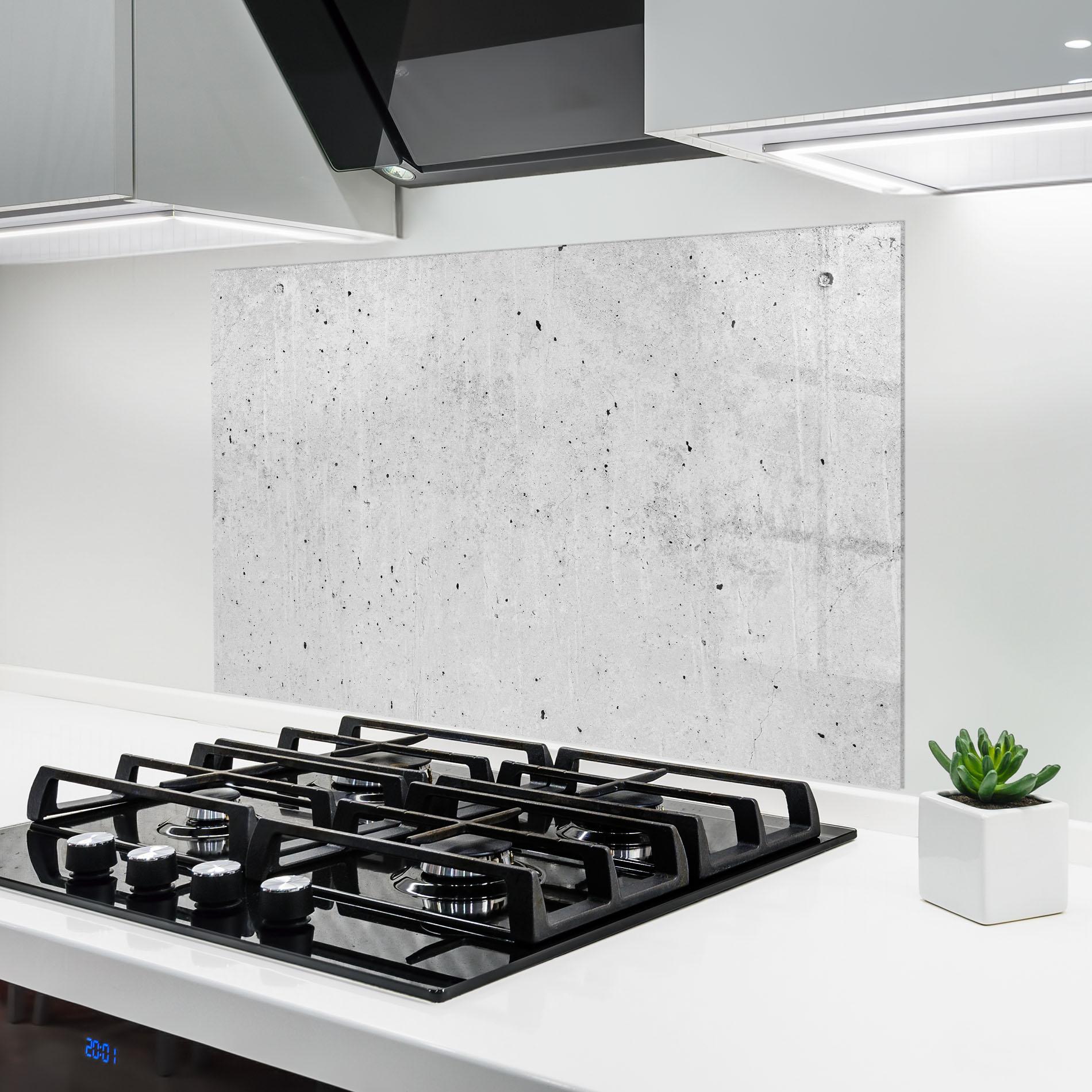 Küchenrückwand Glas Grunge Ciment mockup 6