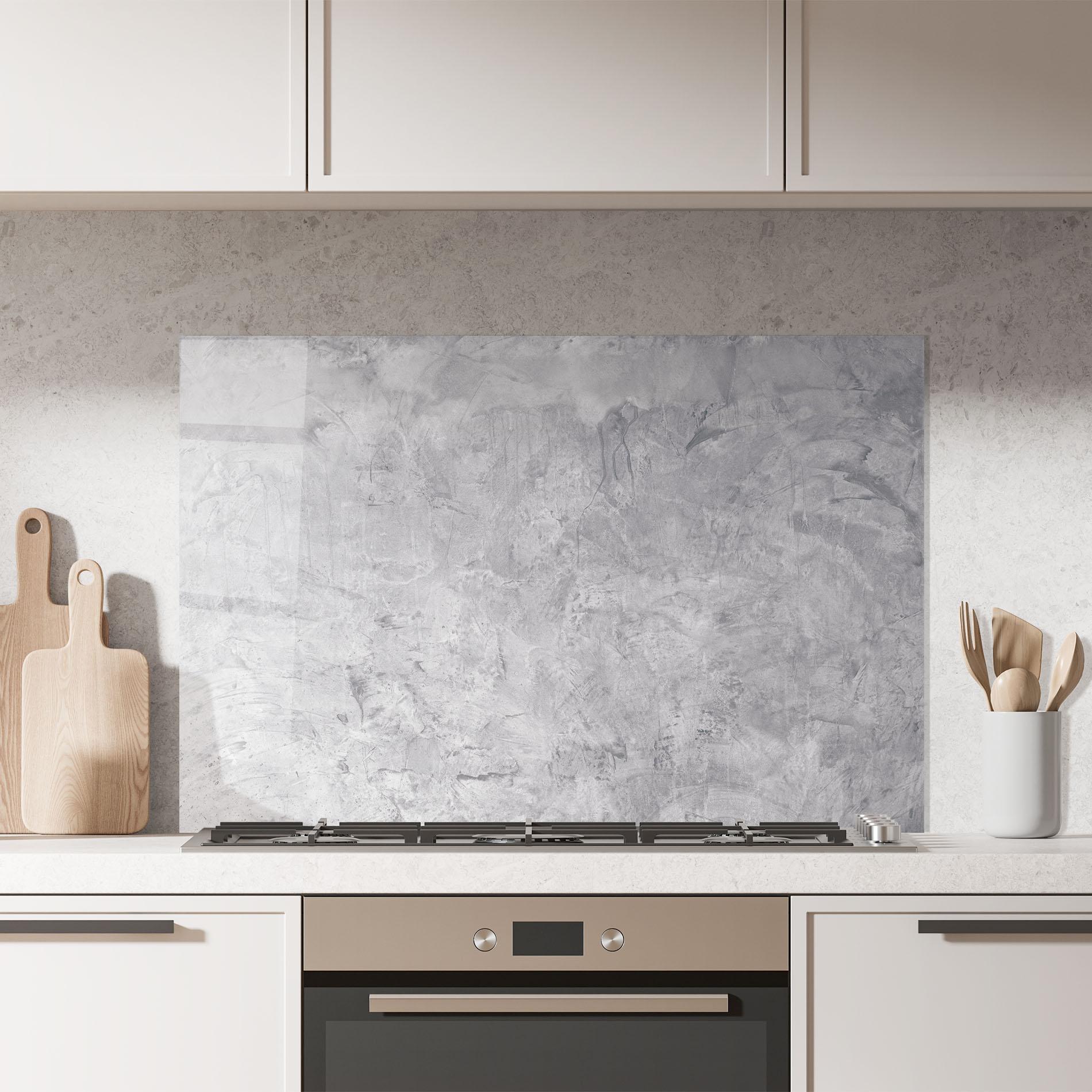 Küchenrückwand Glas Abstract Grey Wall mockup 7