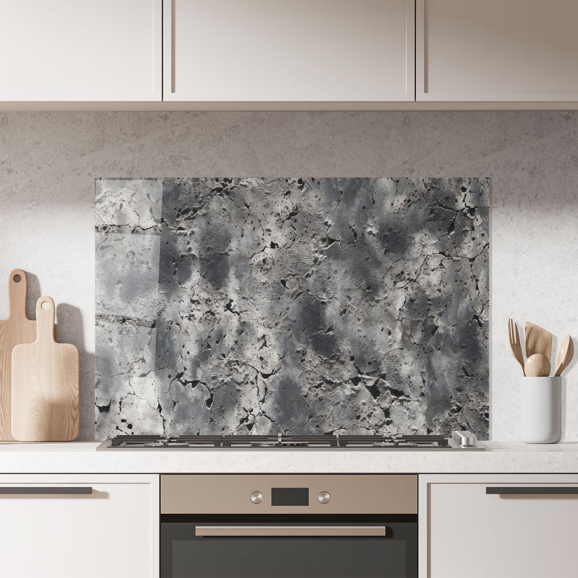 Küchenrückwand Glas Abstract Texture Concrete mockup 7