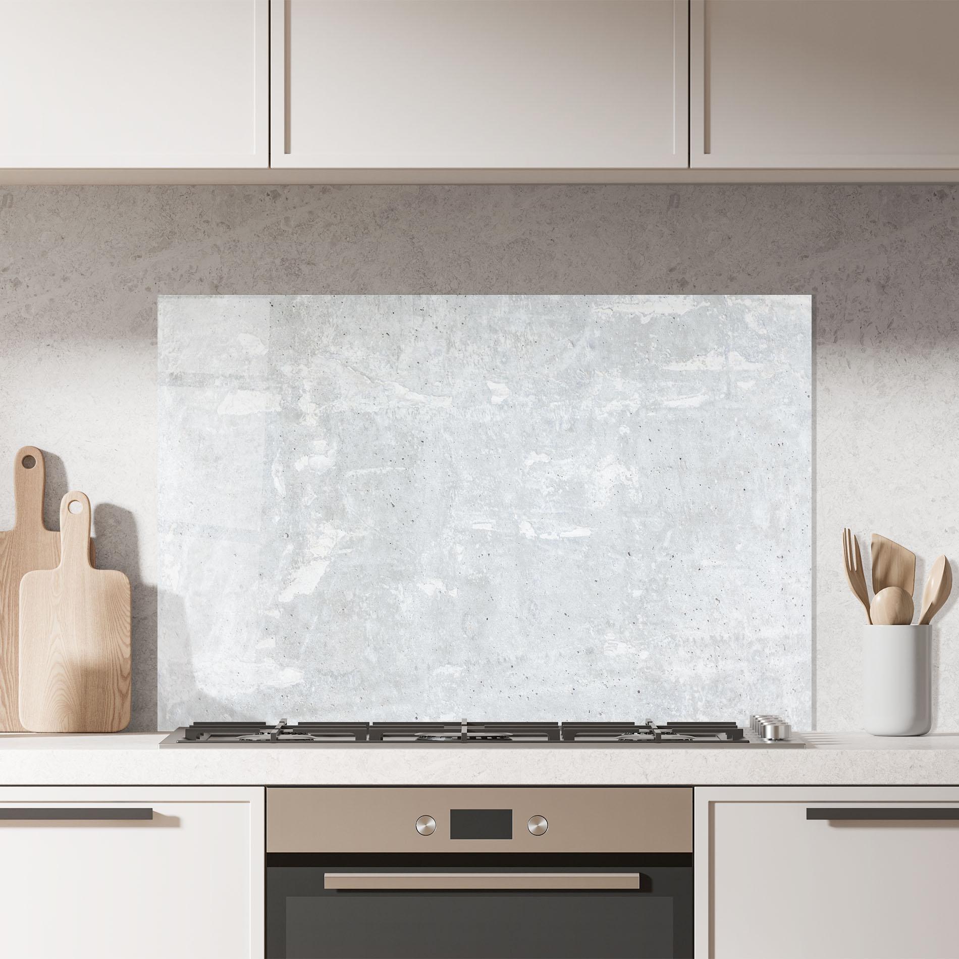 Küchenrückwand Glas Bright Ciment Texture mockup 7