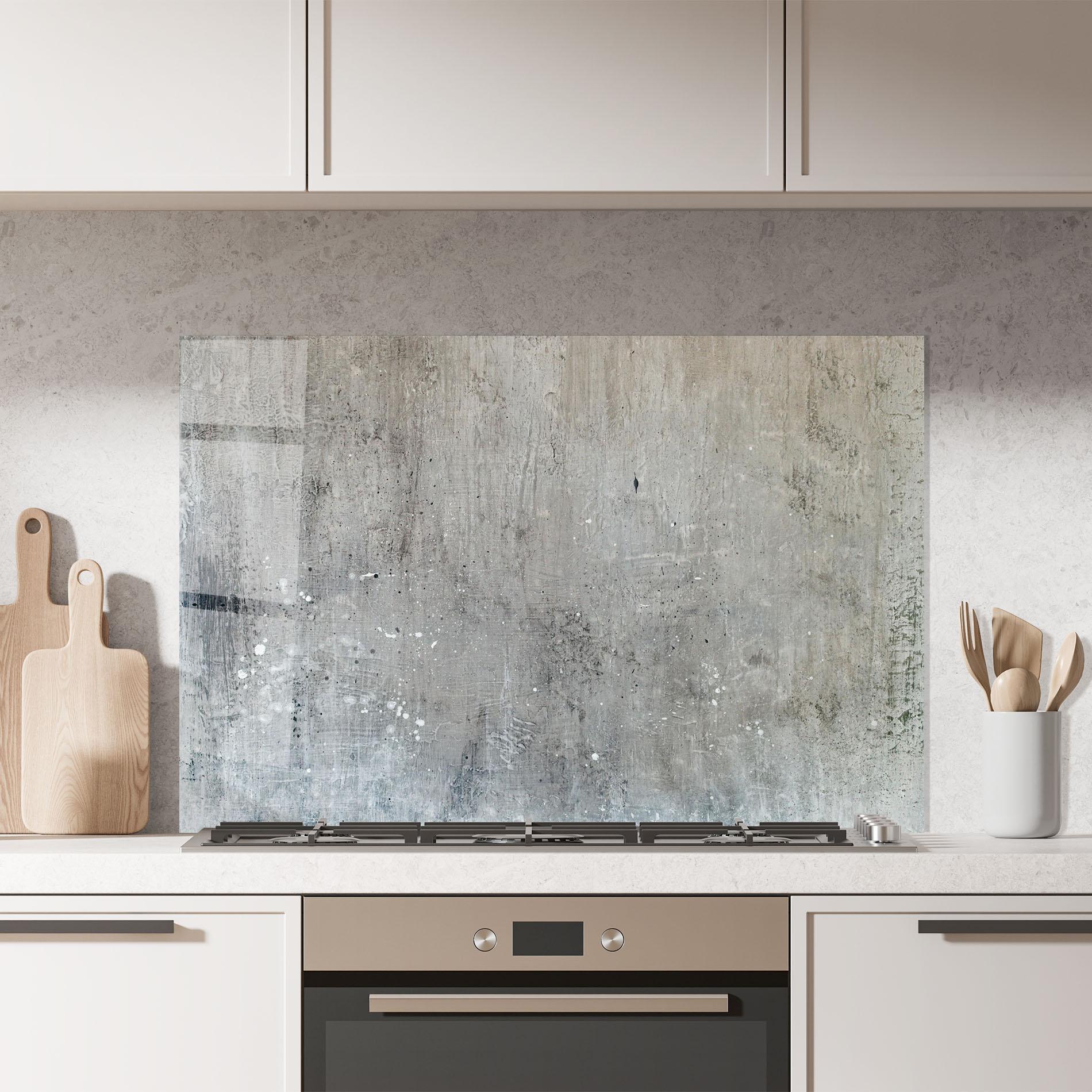 Küchenrückwand Glas Darkish Ciment mockup 7