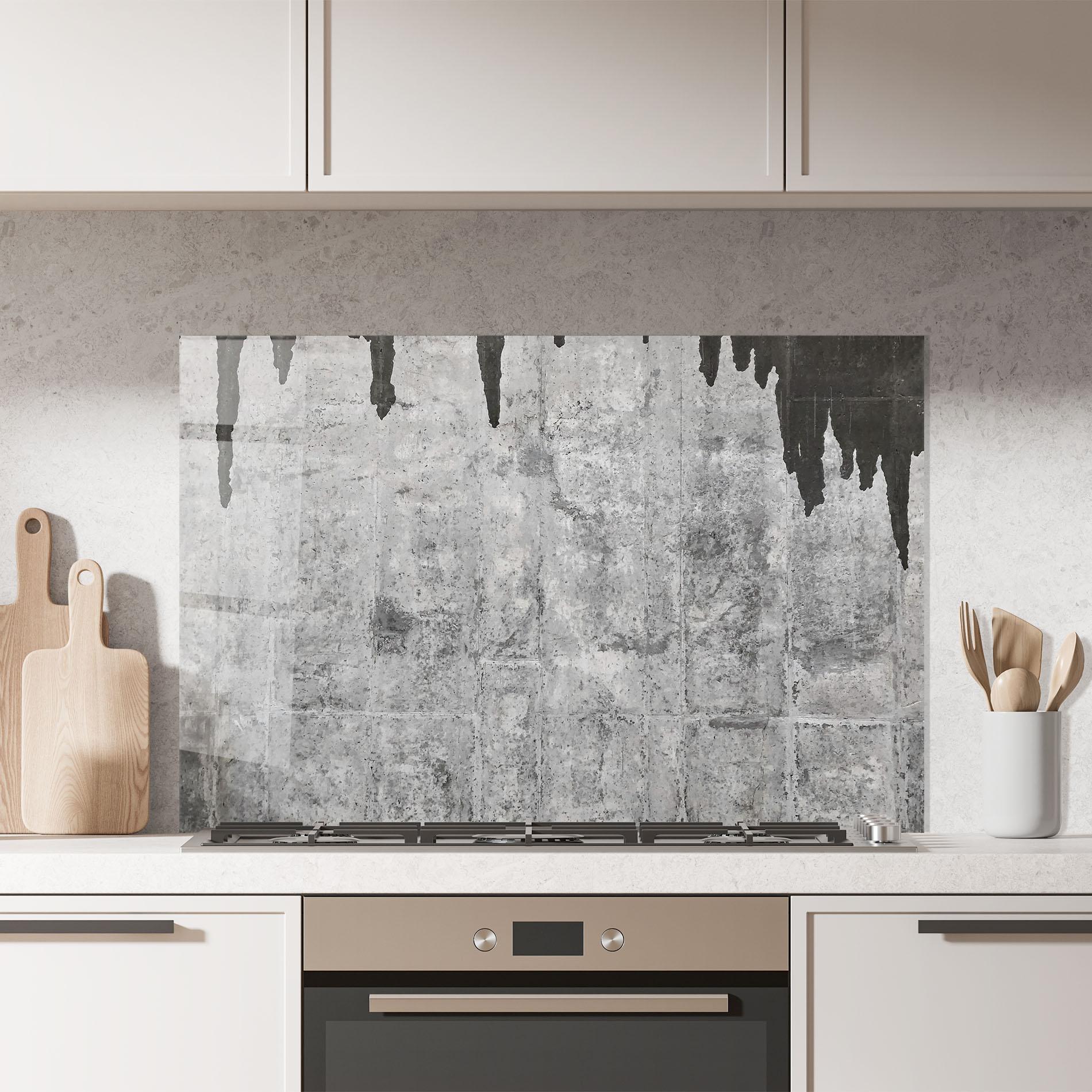 Küchenrückwand Glas Dirty Texture mockup 7