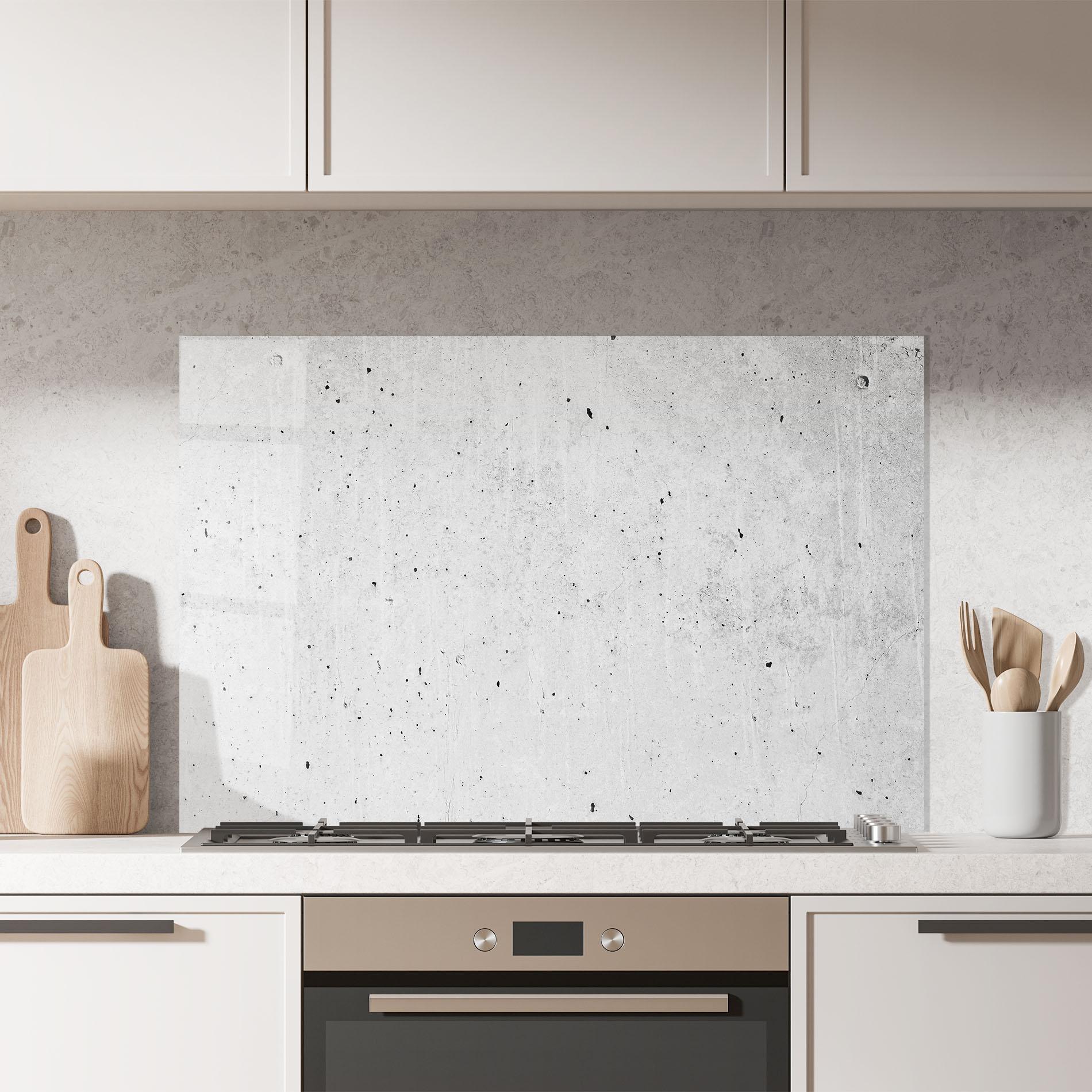Küchenrückwand Glas Grunge Ciment mockup 7