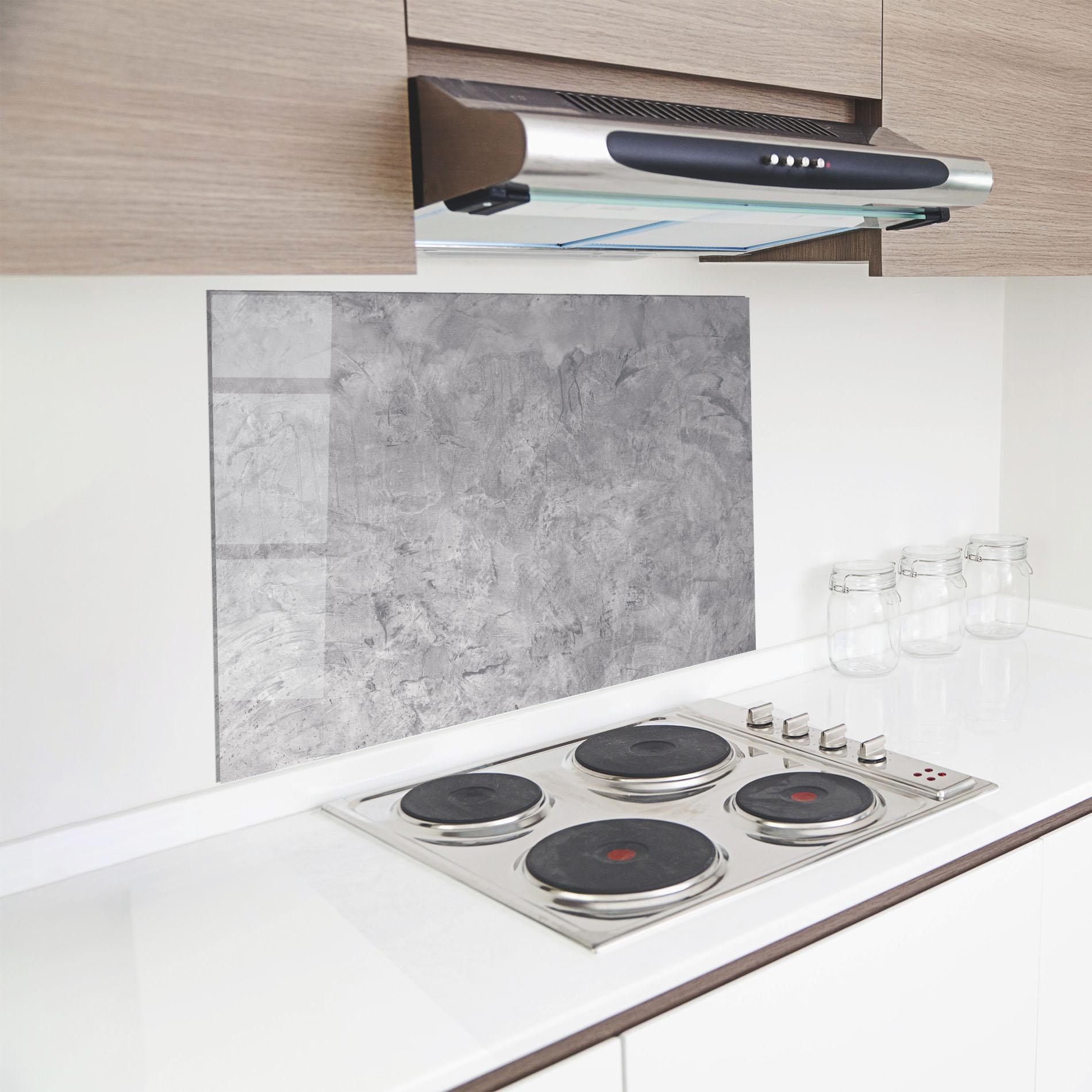 Küchenrückwand Glas Abstract Grey Wall mockup 8