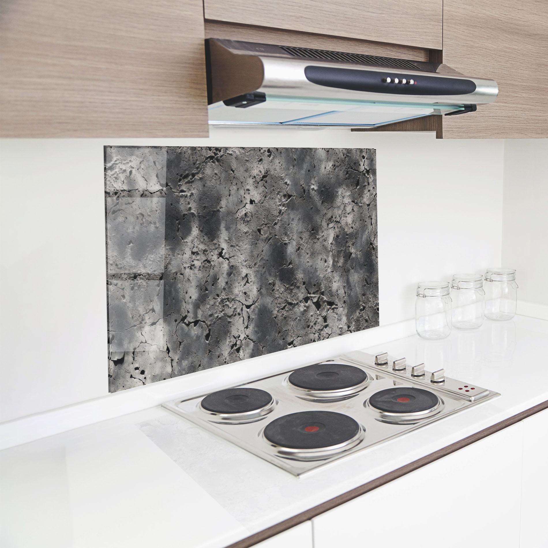 Küchenrückwand Glas Abstract Texture Concrete mockup 8