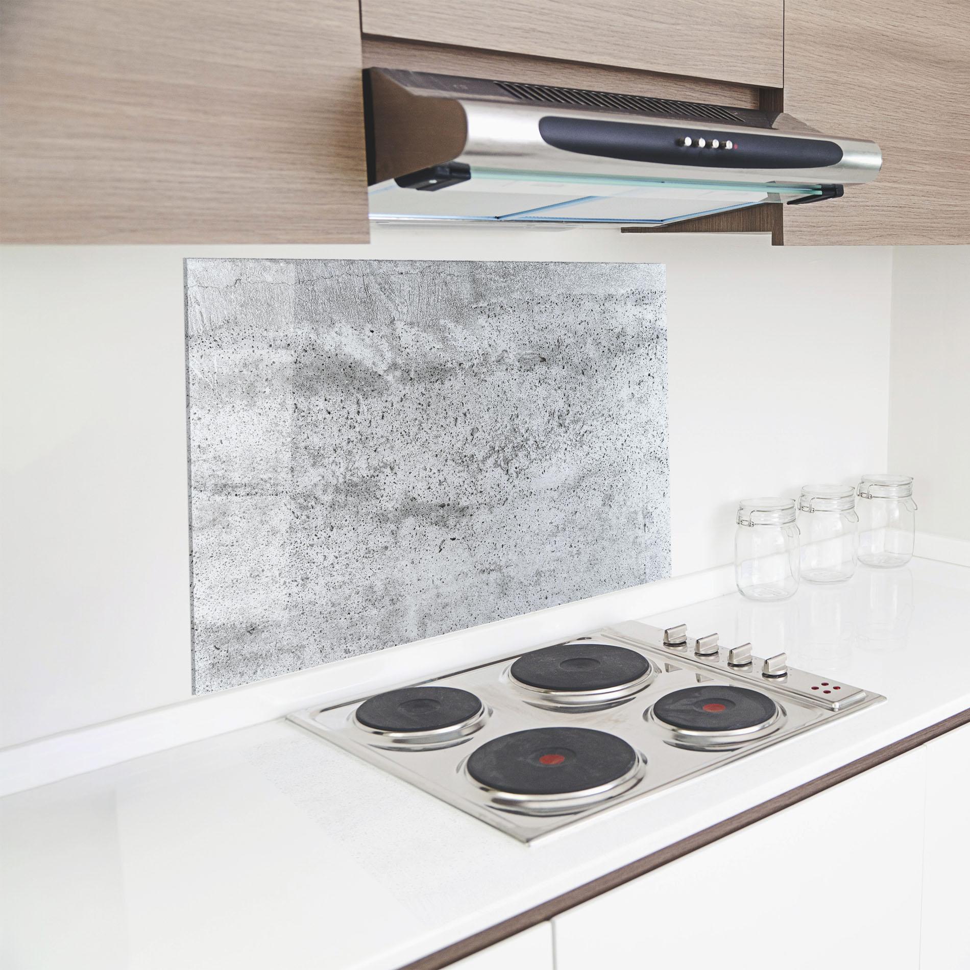 Küchenrückwand Glas Cement Texture mockup 8