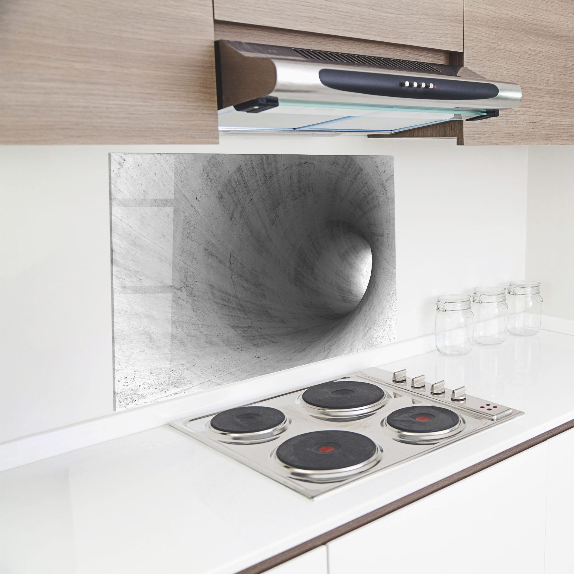 Küchenrückwand Glas Getaway Hole mockup 8