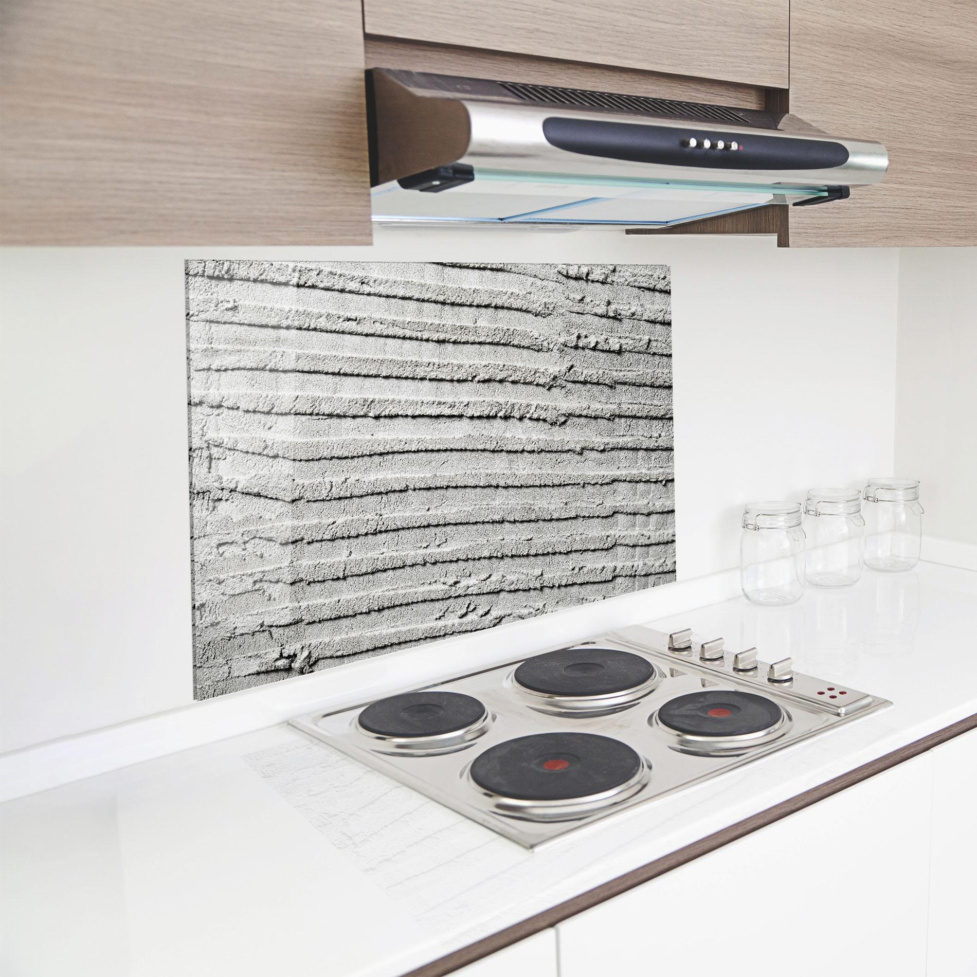 Küchenrückwand Glas Old Cement Pattern mockup 8