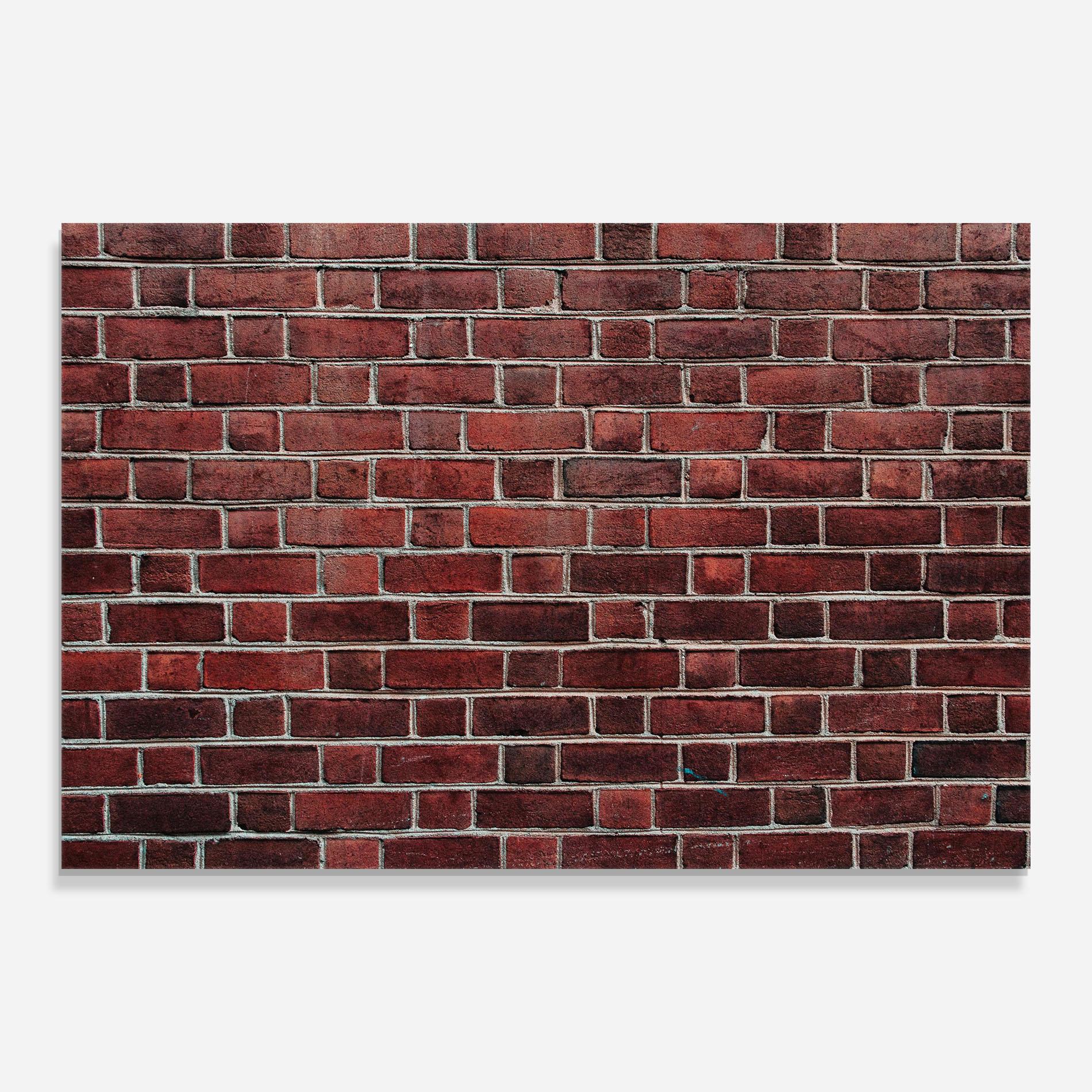 Küchenrückwand Glas Burgundy Bricks mockup 0
