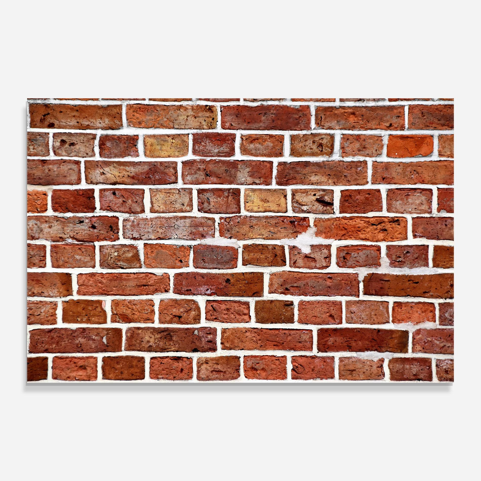 Küchenrückwand Glas Stained Bricks mockup 0