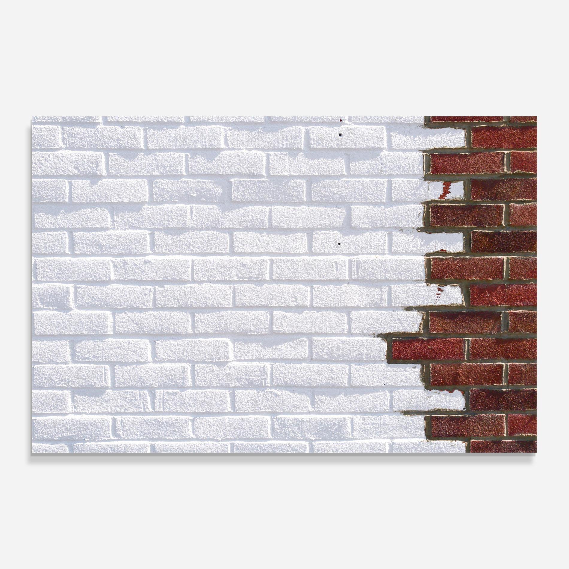 Küchenrückwand Glas Two Tone Bricks mockup 0