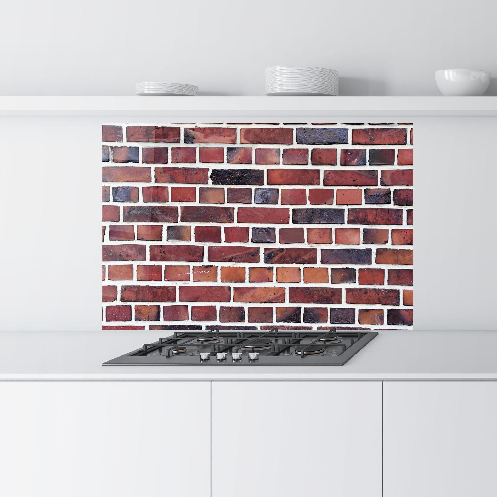 Küchenrückwand Glas Colorful Bricks 2 mockup 9