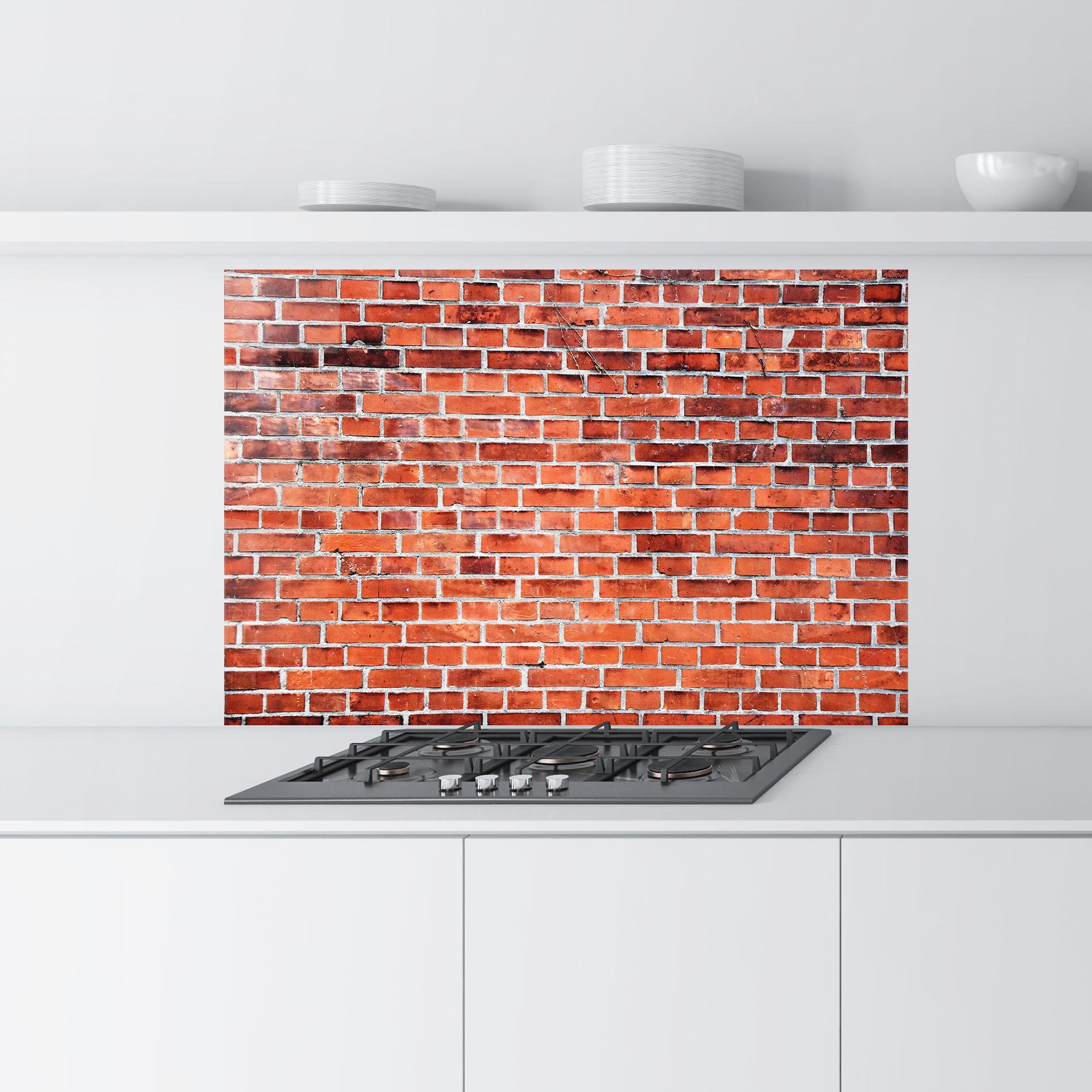 Küchenrückwand Glas Structure Bricks mockup 9
