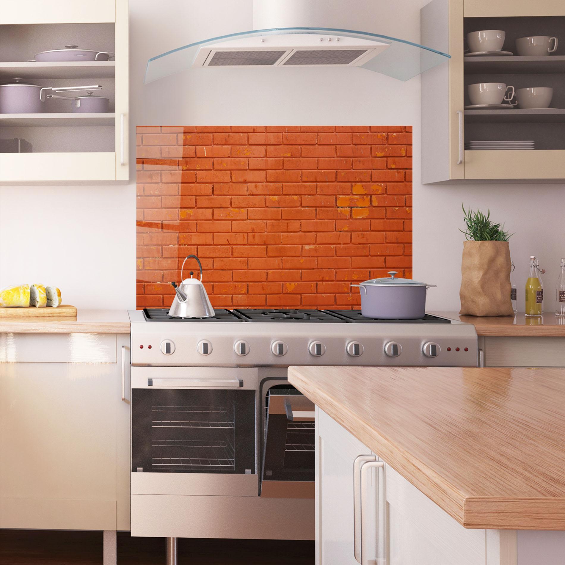 Küchenrückwand Glas Simetric Bircks mockup 1