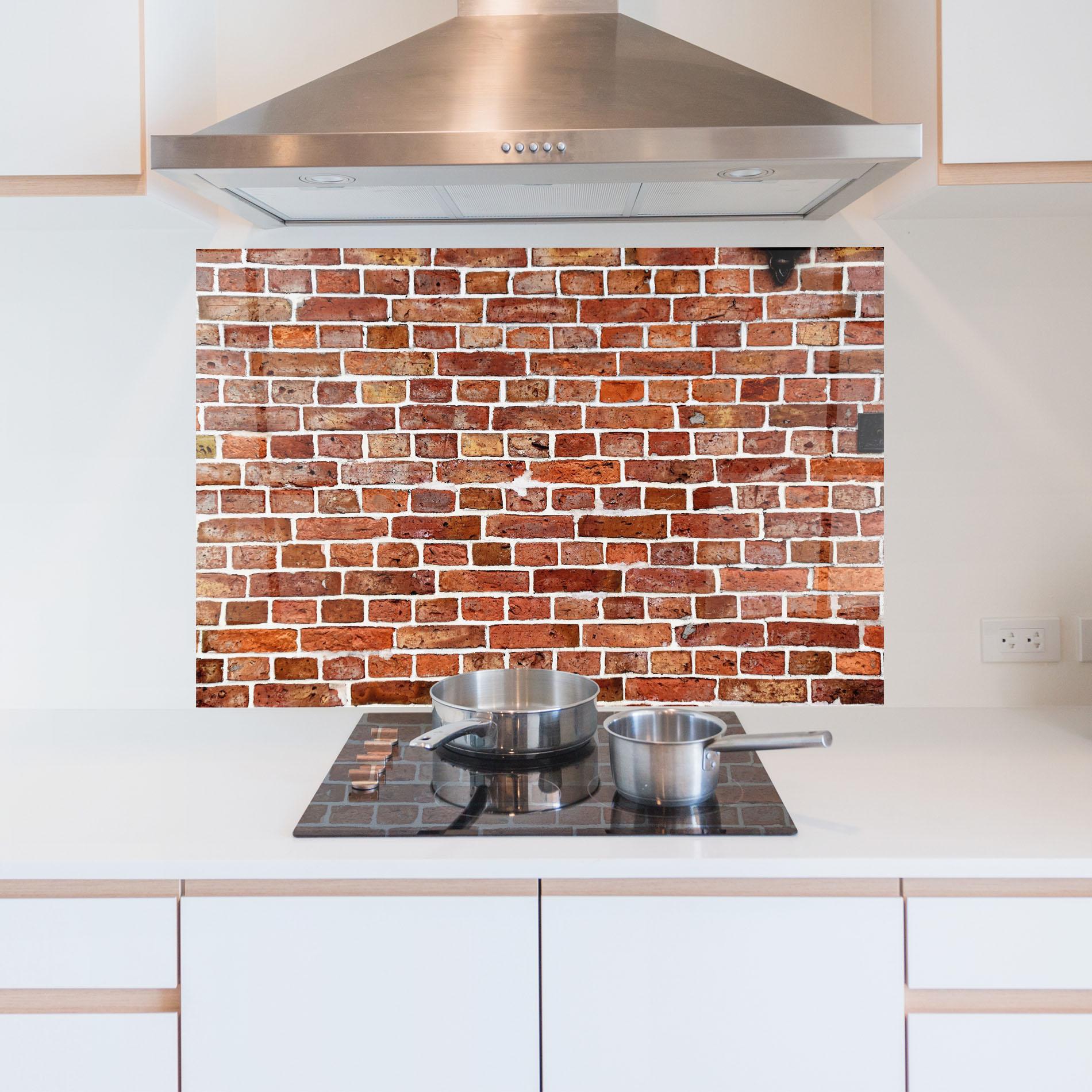 Küchenrückwand Glas Construction Bricks mockup 5