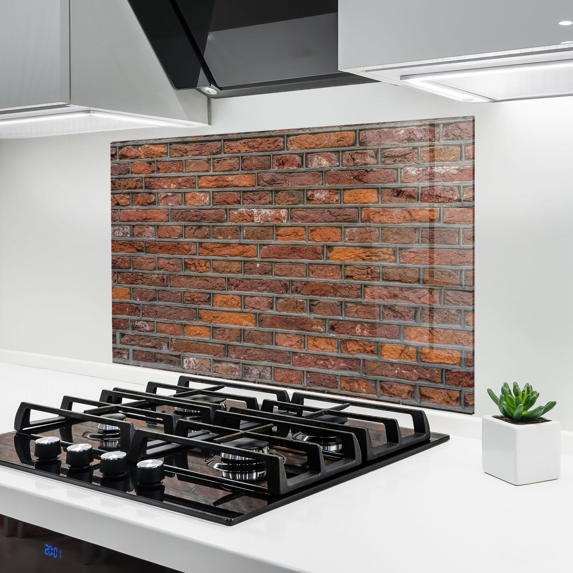 Küchenrückwand Glas Autumn Bricks mockup 6
