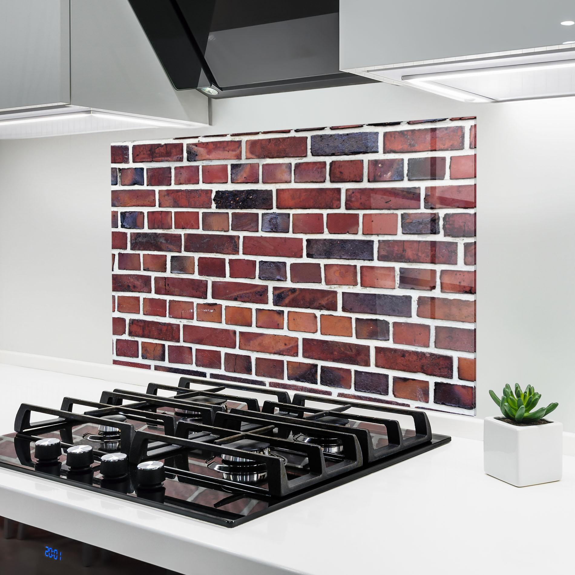 Küchenrückwand Glas Colorful Bricks 2 mockup 6