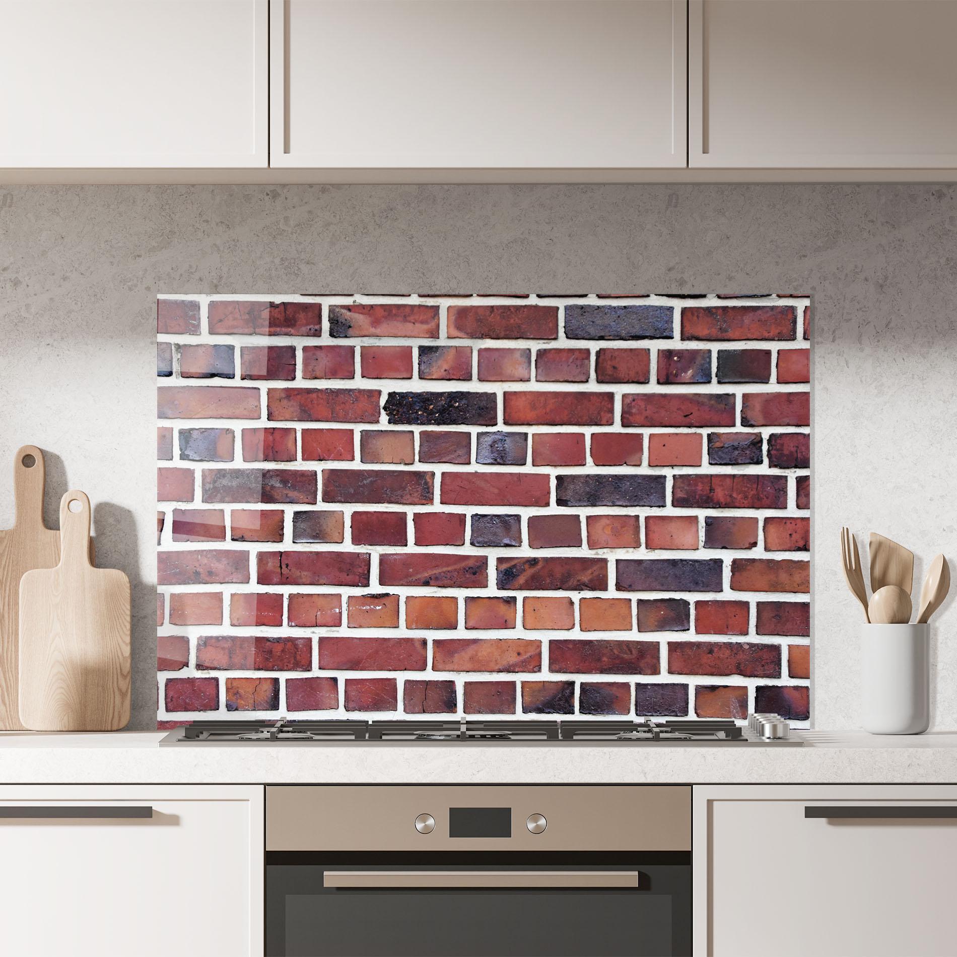 Küchenrückwand Glas Colorful Bricks 2 mockup 7