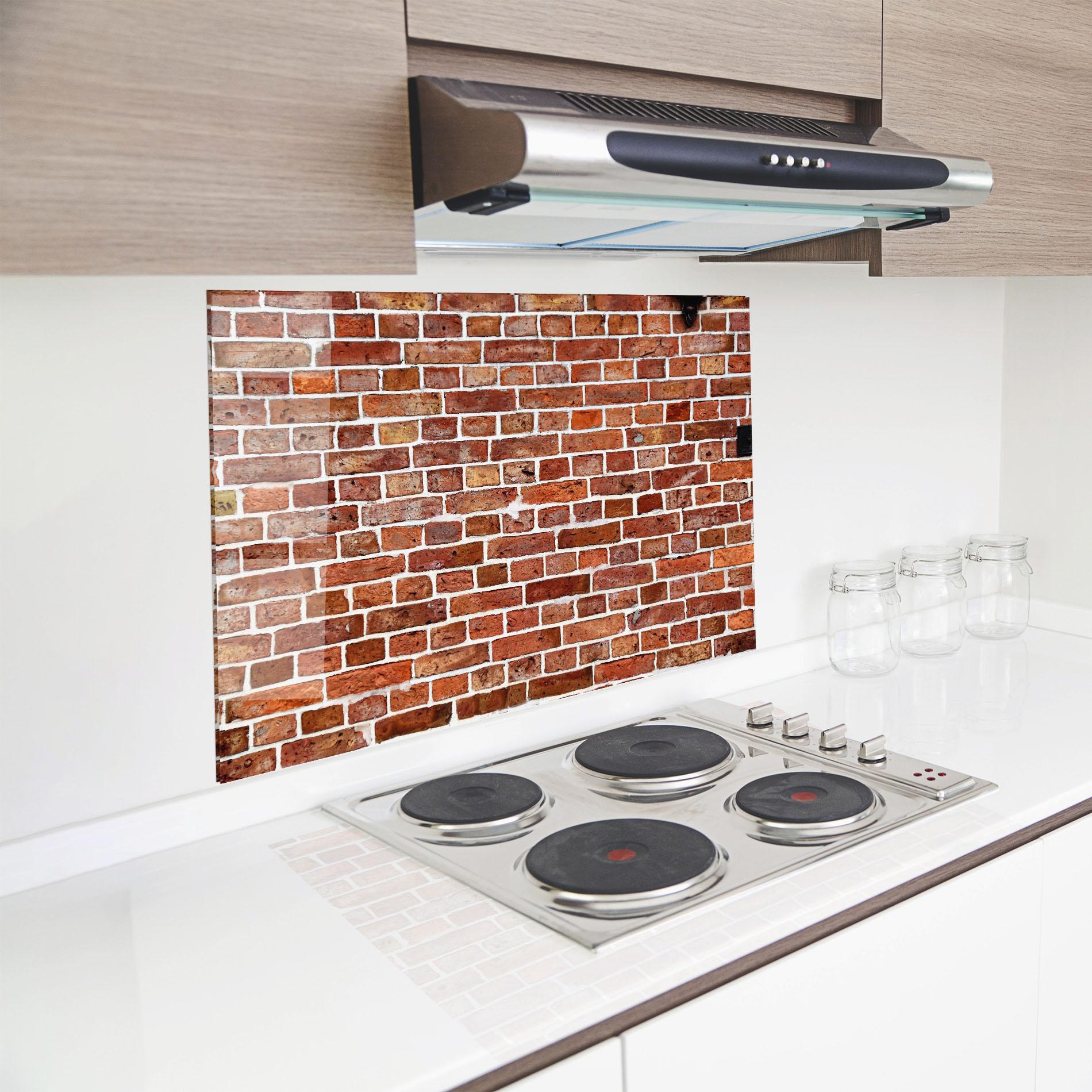 Küchenrückwand Glas Construction Bricks mockup 8
