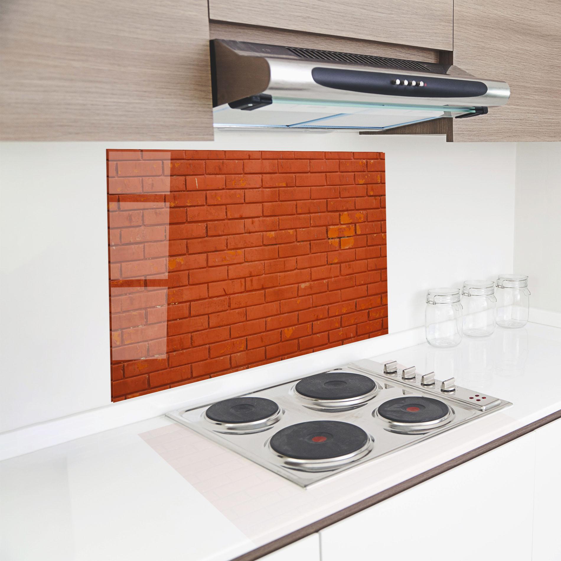 Küchenrückwand Glas Simetric Bircks mockup 8