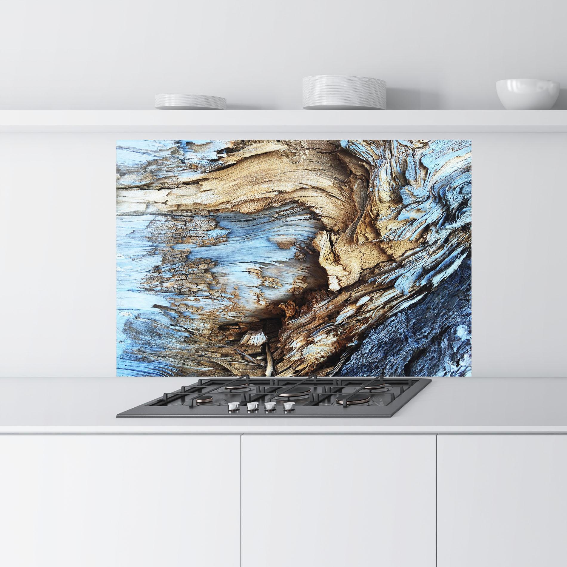 Küchenrückwand Glas Abstract Wood Texture mockup 9