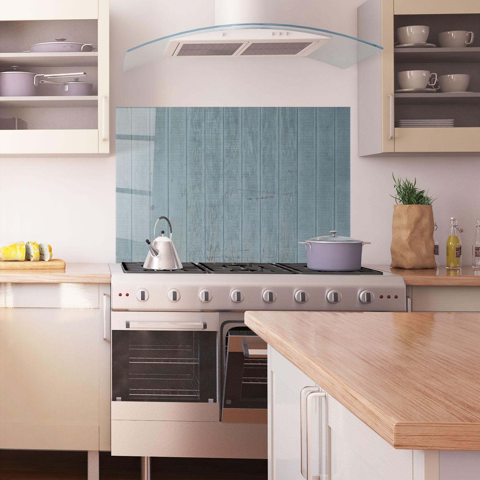 Küchenrückwand Glas Wood Panels mockup 1