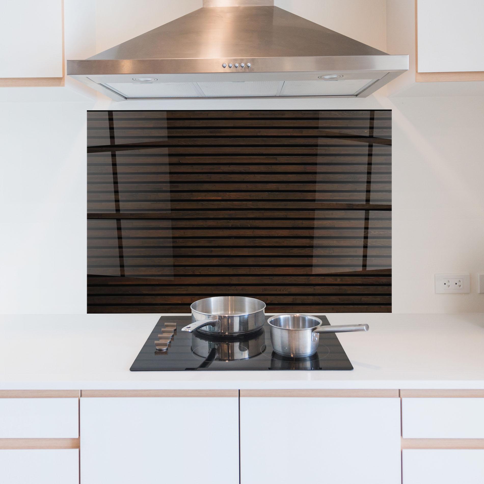 Küchenrückwand Glas Rustic Wood Panels mockup 5