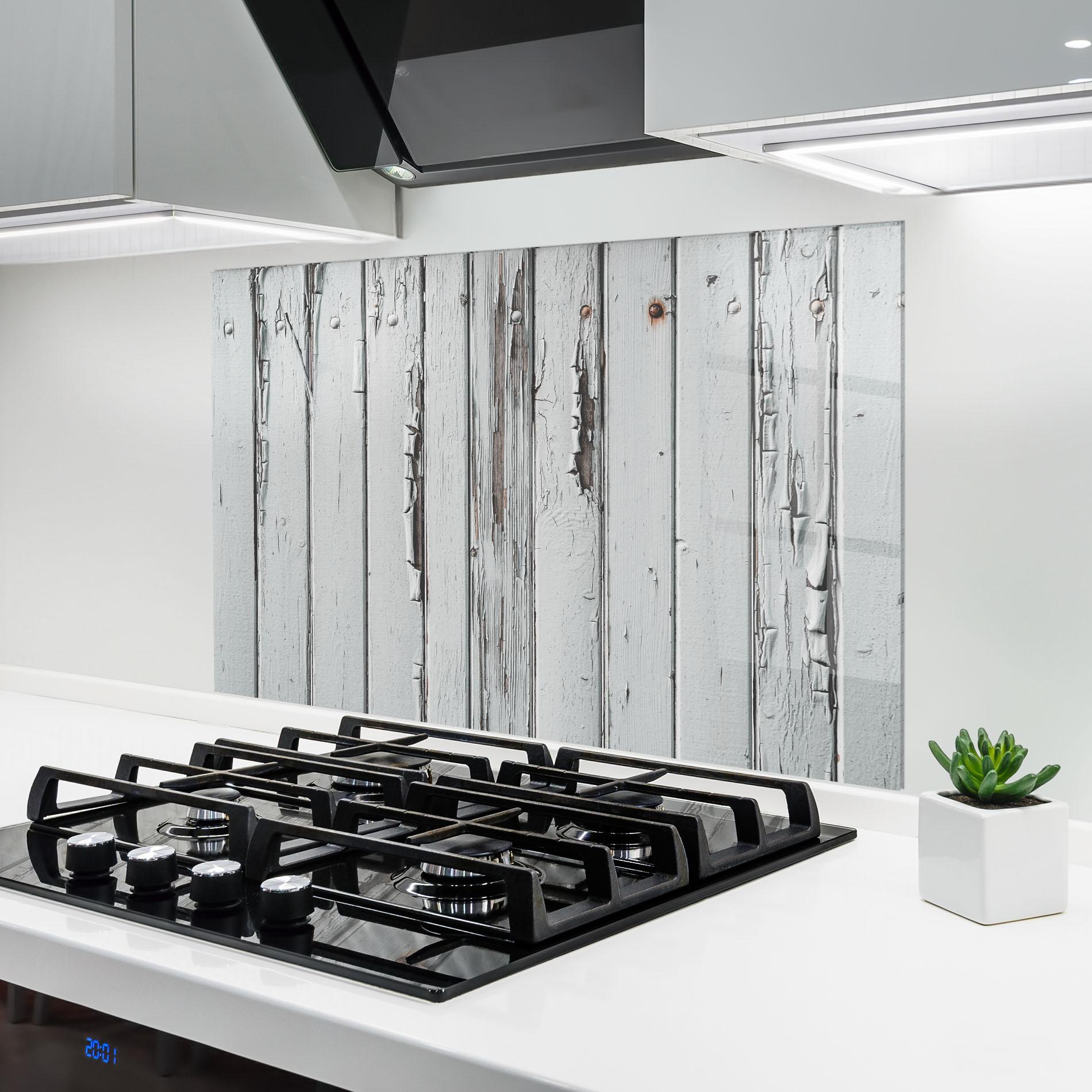 Küchenrückwand Glas Rusty Wood Panels mockup 6