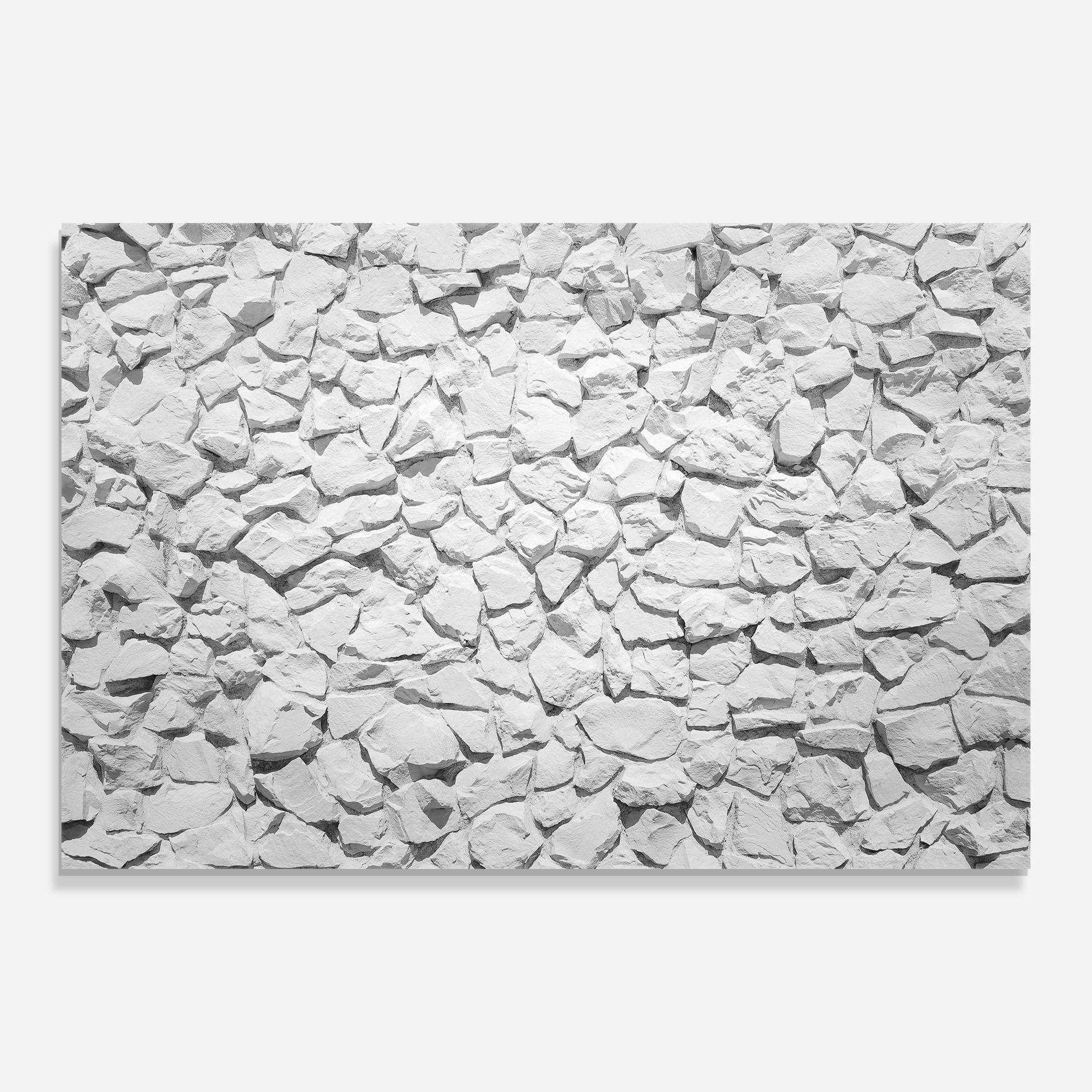 Küchenrückwand Glas White Stones mockup 0