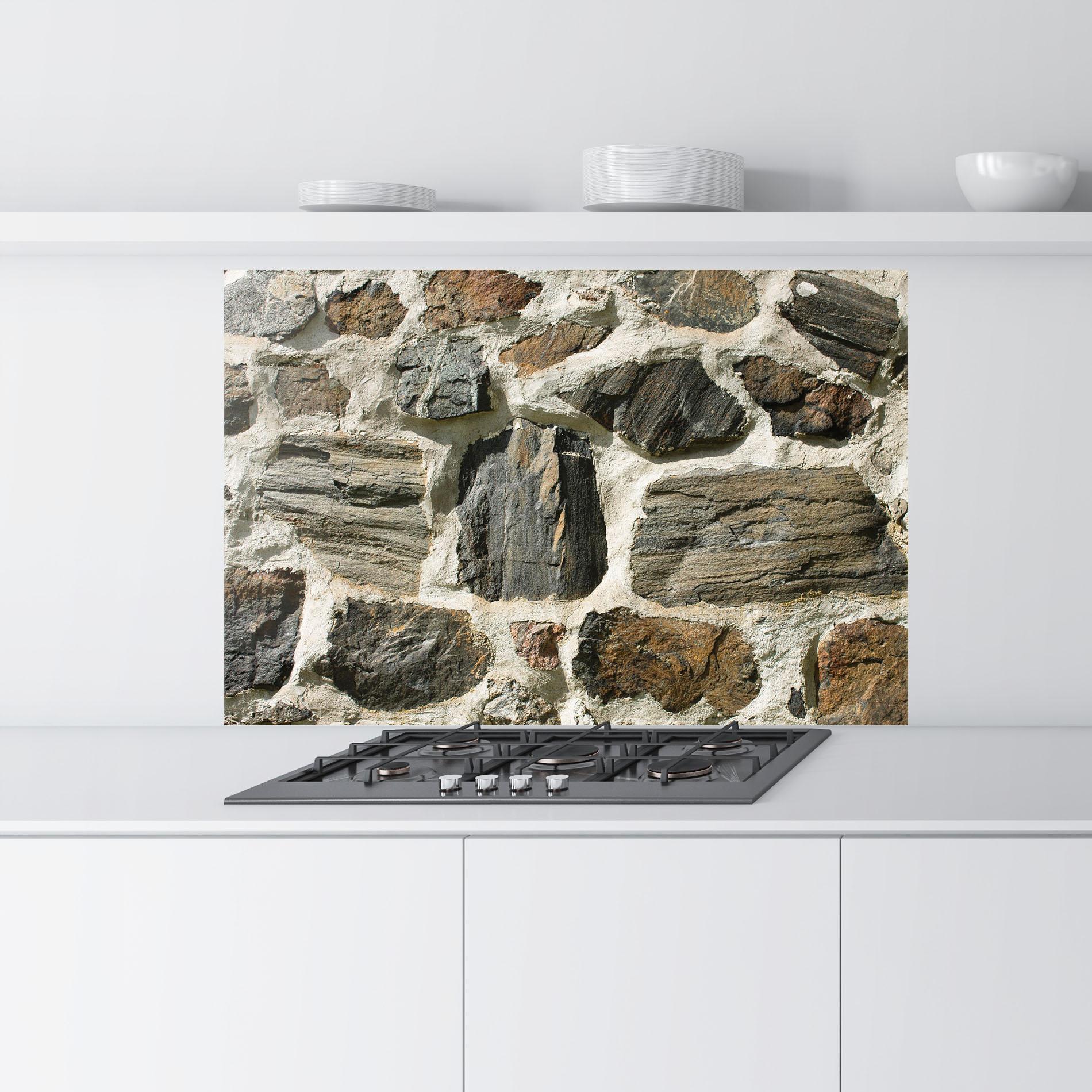 Küchenrückwand Glas Ambiental Stones mockup 9