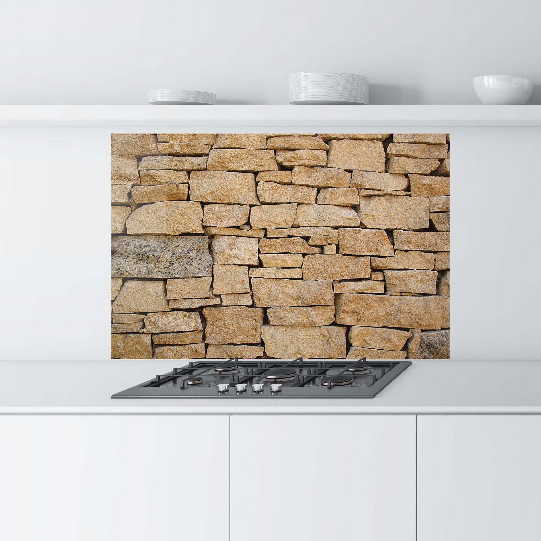 Küchenrückwand Glas Desert Stones mockup 9