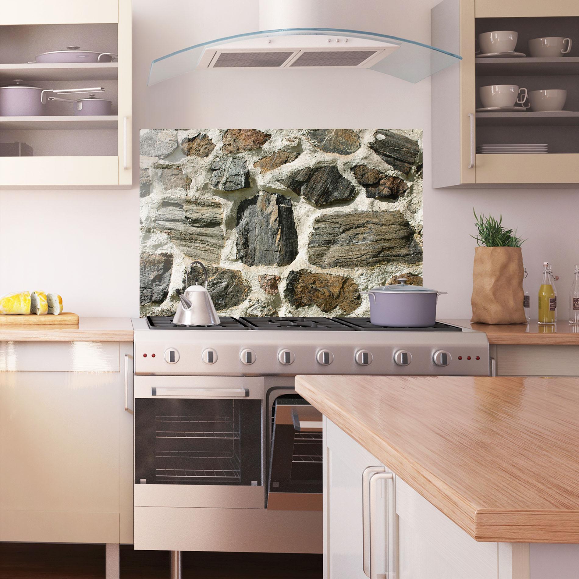 Küchenrückwand Glas Ambiental Stones mockup 1