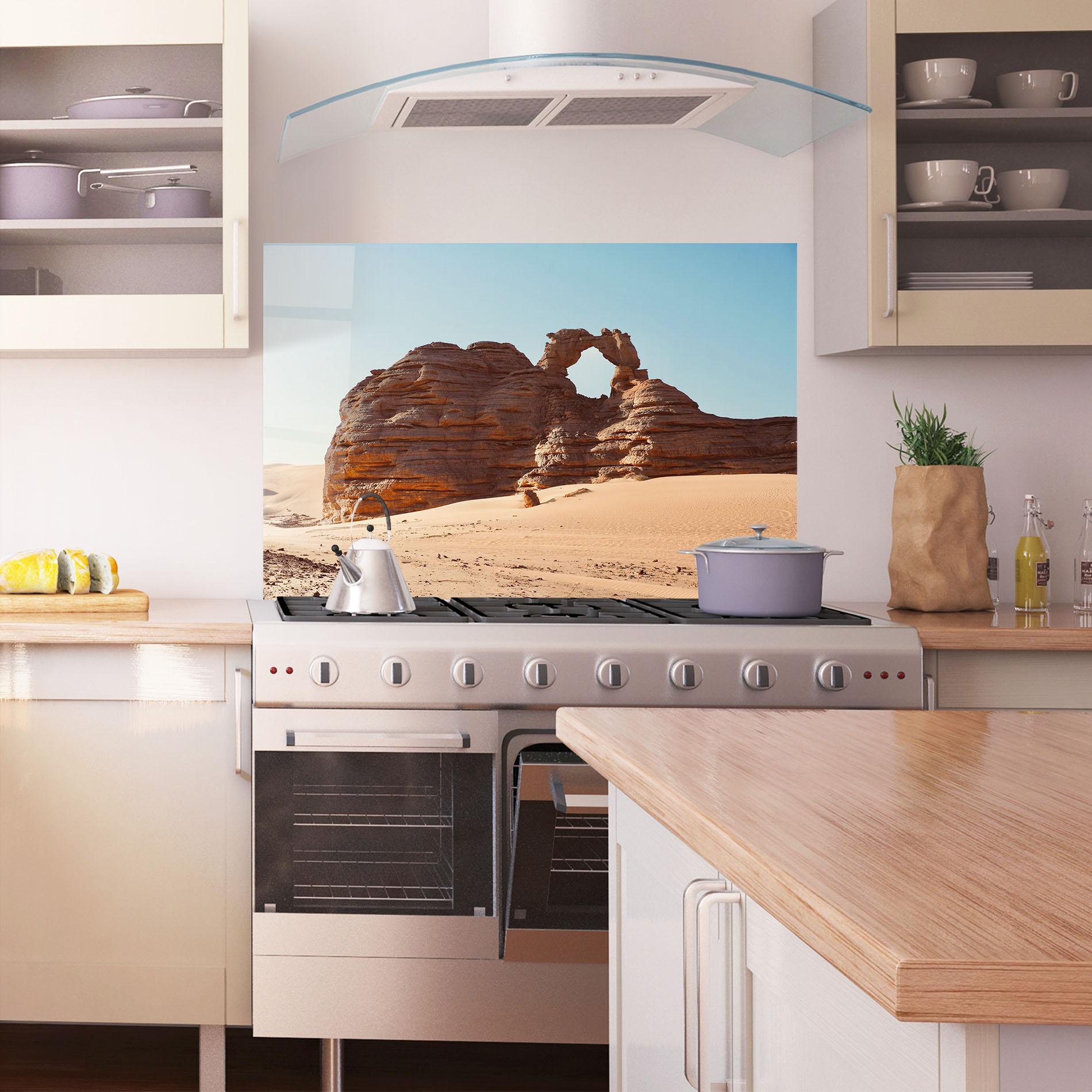 Küchenrückwand Glas Arcade In Desert 2 mockup 1