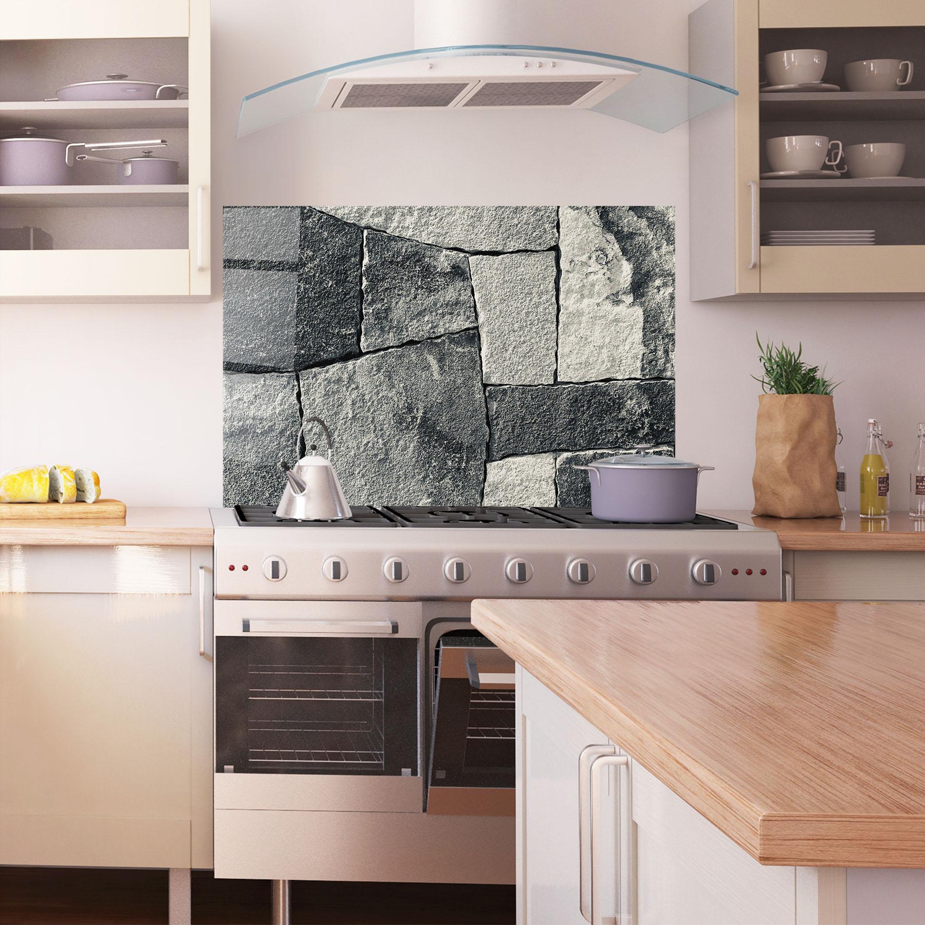 Küchenrückwand Glas Mozaique Stones mockup 1