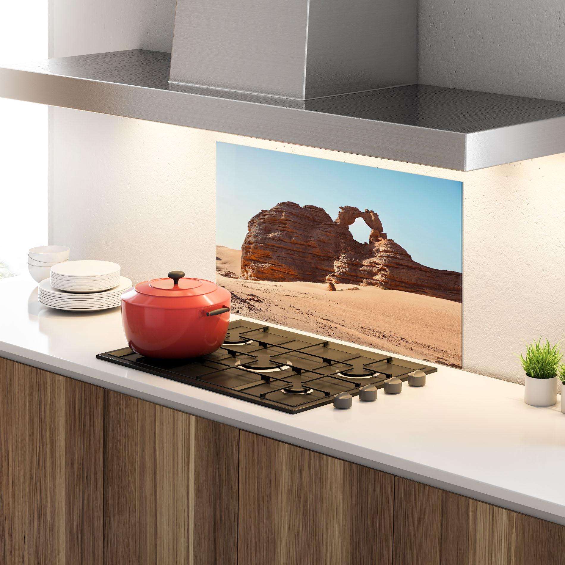 Küchenrückwand Glas Arcade In Desert 2 mockup 4