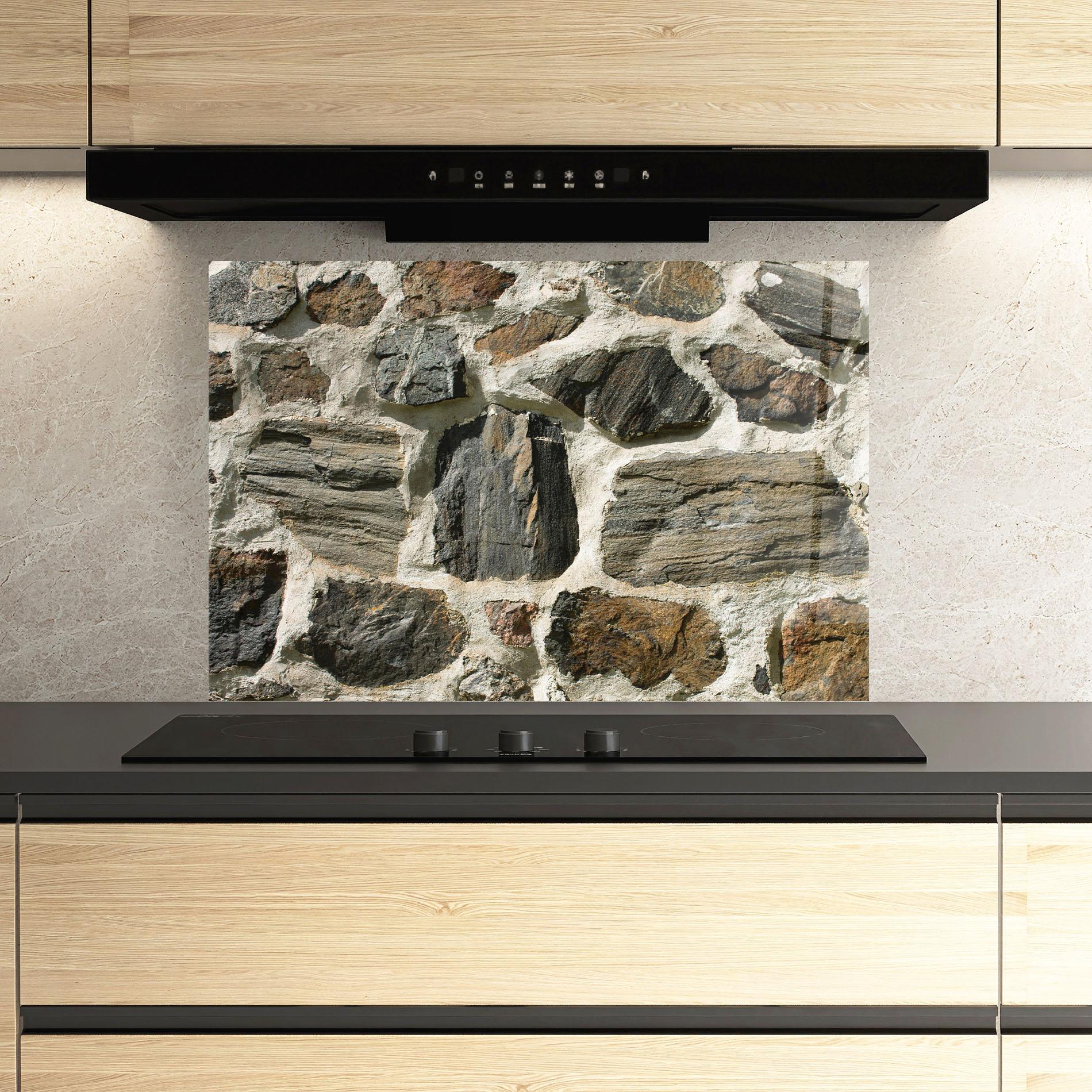 Küchenrückwand Glas Ambiental Stones mockup 3