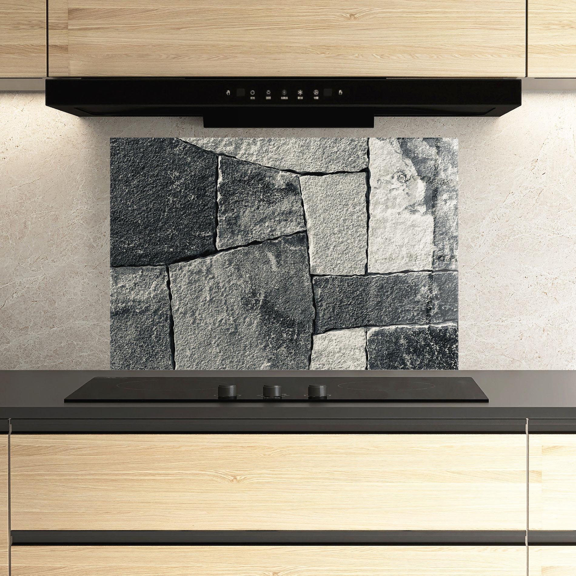 Küchenrückwand Glas Mozaique Stones mockup 3