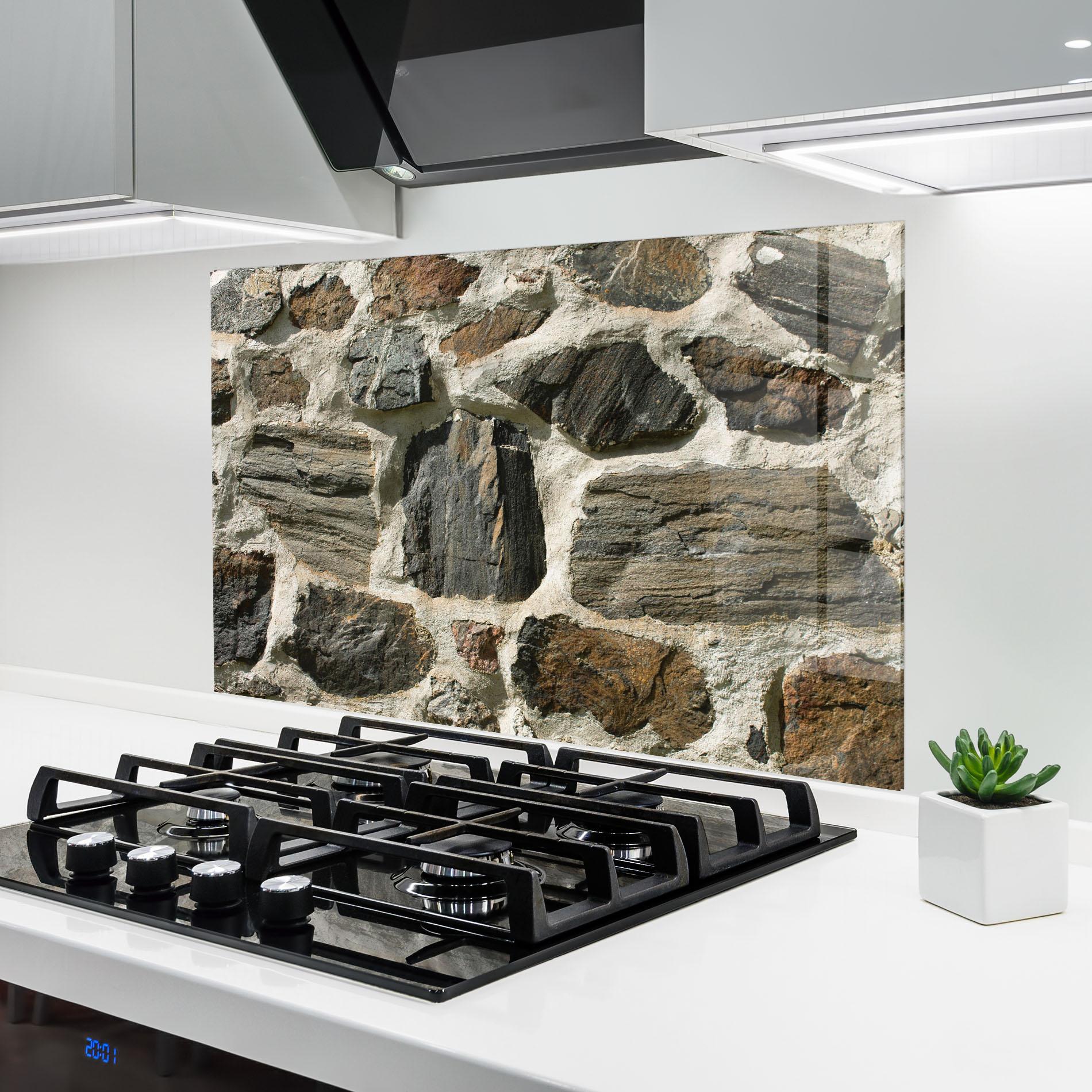 Küchenrückwand Glas Ambiental Stones mockup 6