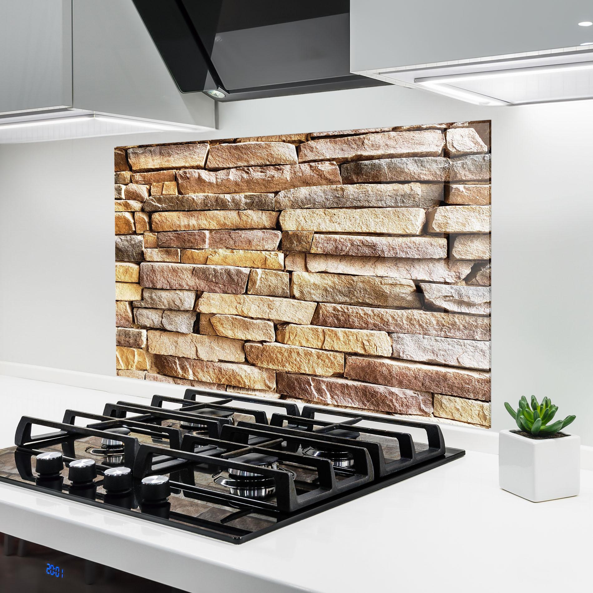 Küchenrückwand Glas Desert Stones 2 mockup 6